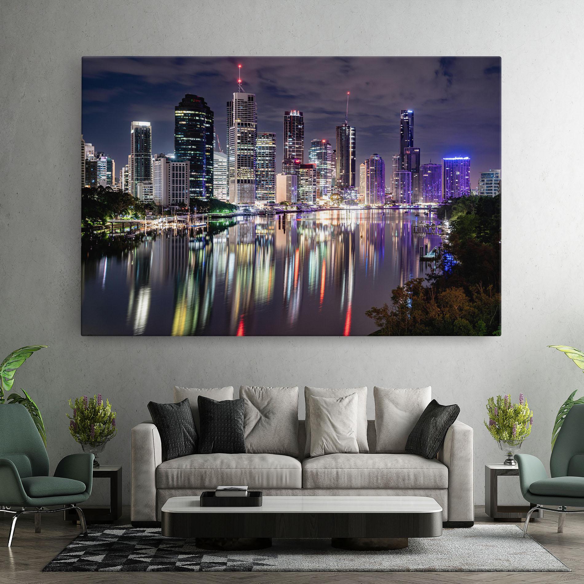 Leinwandbild Brisbane Night mockup 7
