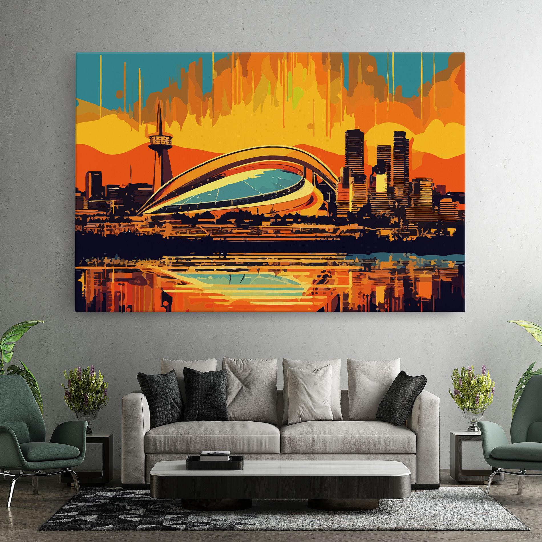 Leinwandbild Montreal Skyline mockup 7