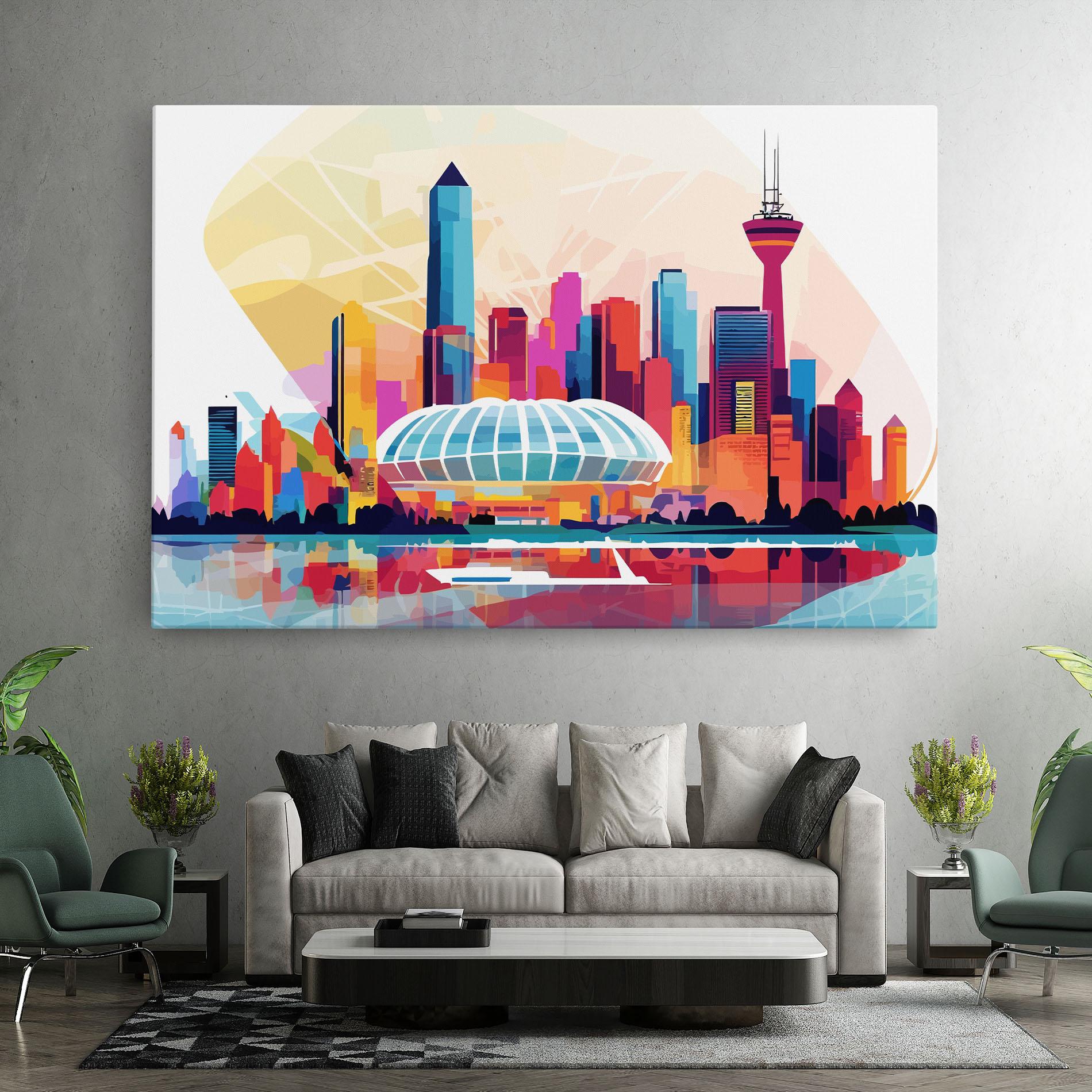 Leinwandbild Olympic Stadium Color mockup 7