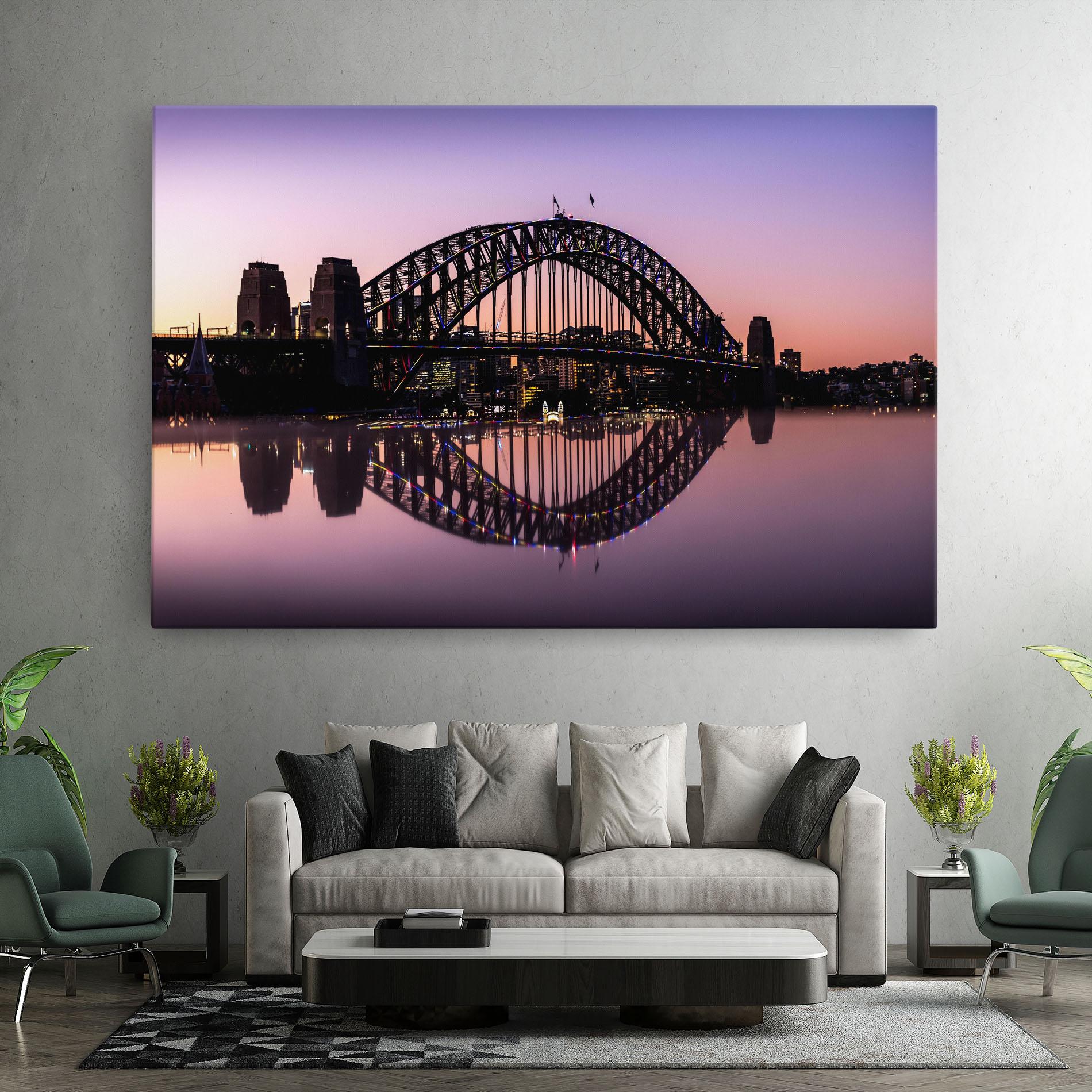 Leinwandbild Purple Night Sydney mockup 7