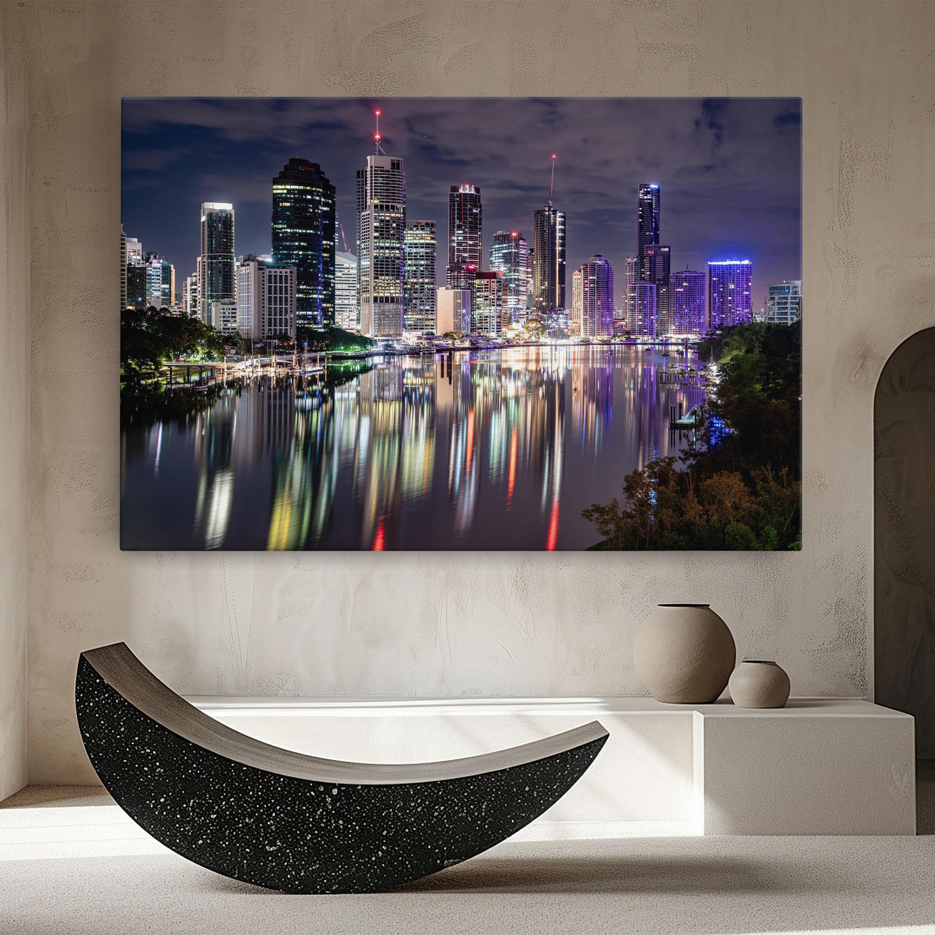 Leinwandbild Brisbane Night mockup 8