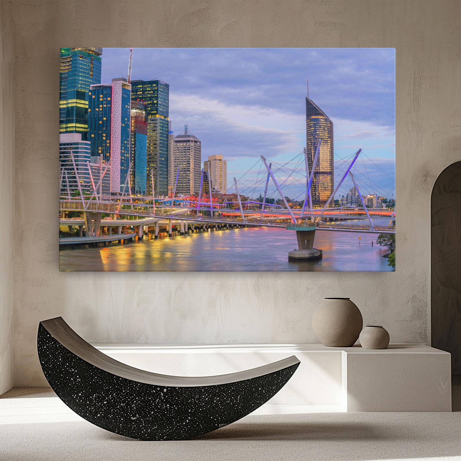 Leinwandbild Brisbane River Australia mockup 8