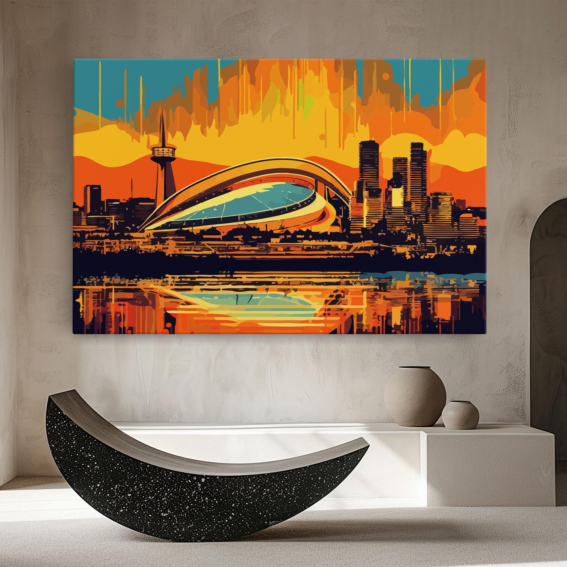 Leinwandbild Montreal Skyline mockup 8