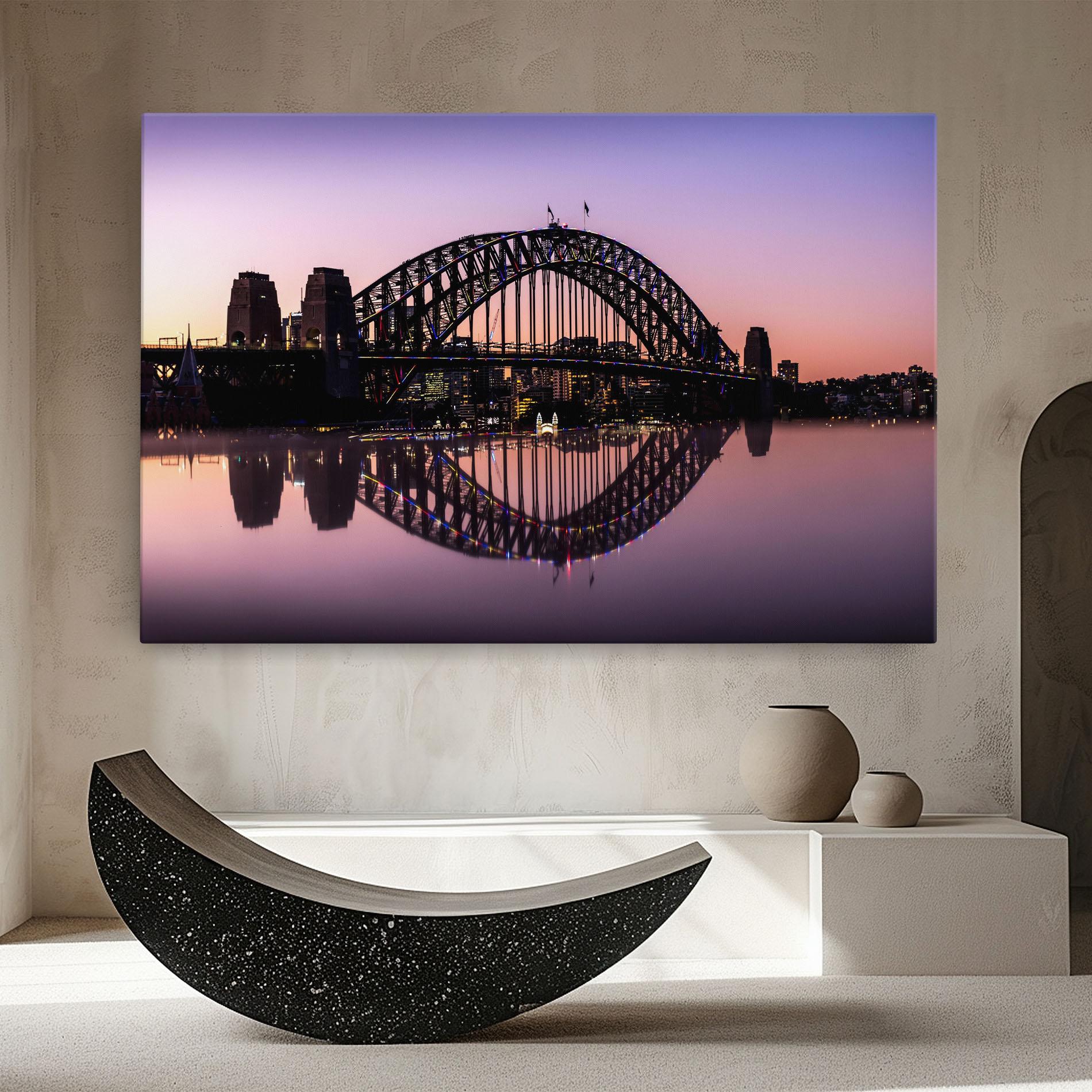 Leinwandbild Purple Night Sydney mockup 8