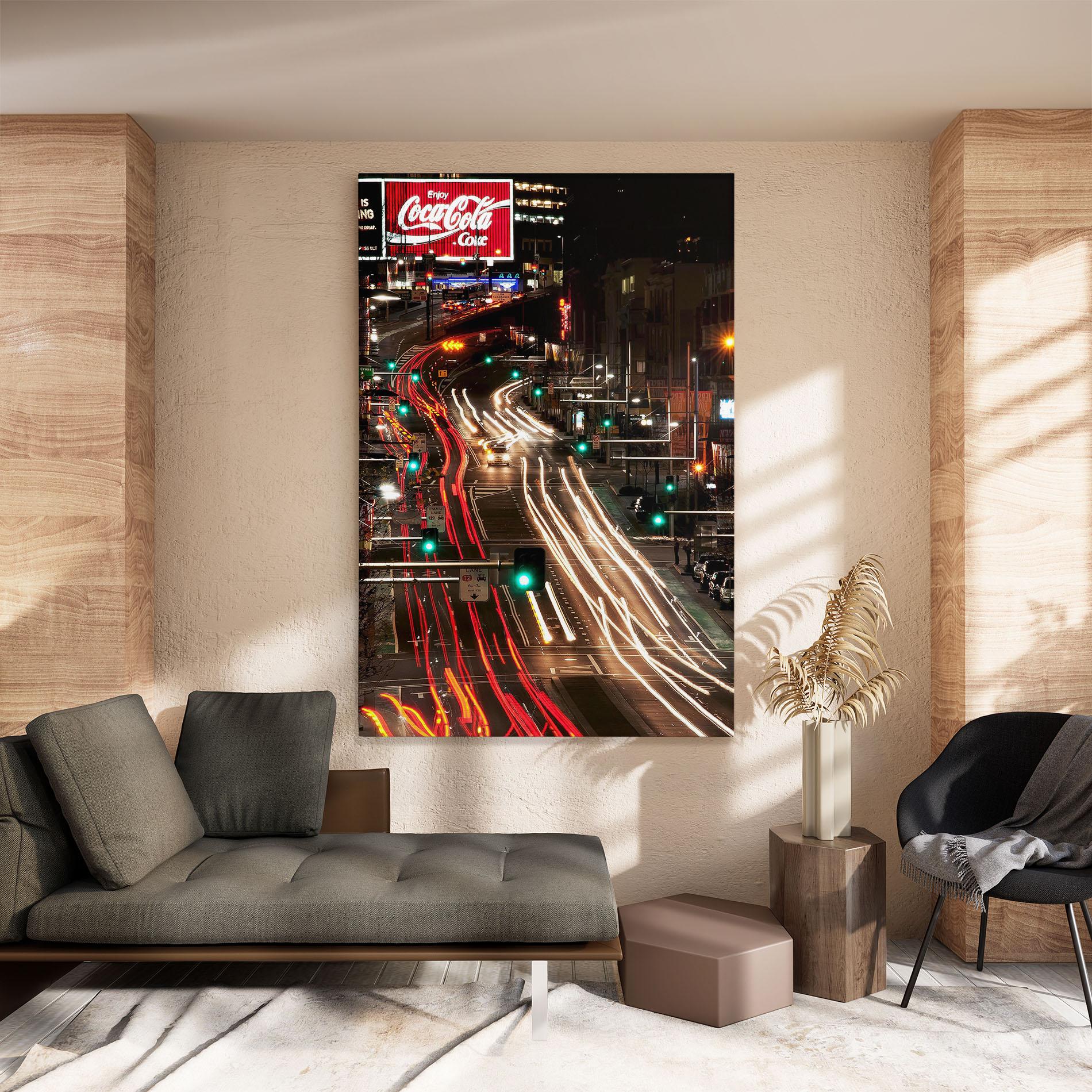 Leinwandbild Car Light Road mockup 8