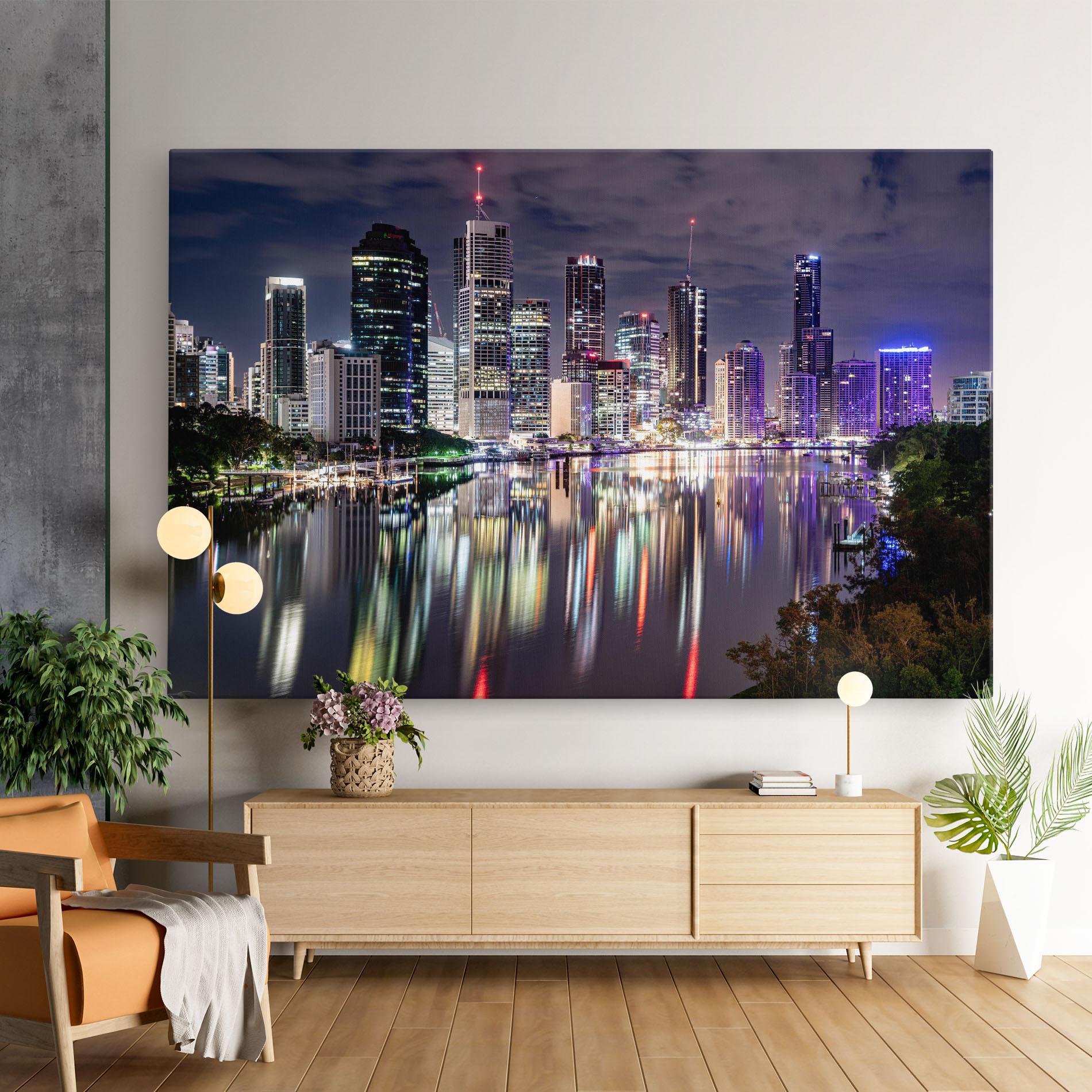 Leinwandbild Brisbane Night mockup 9