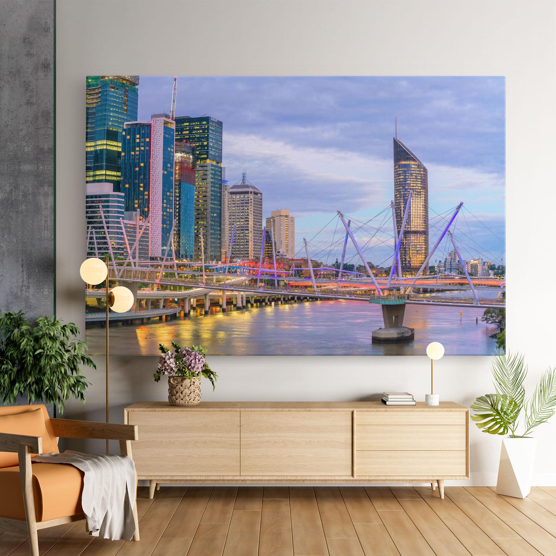 Leinwandbild Brisbane River Australia mockup 9