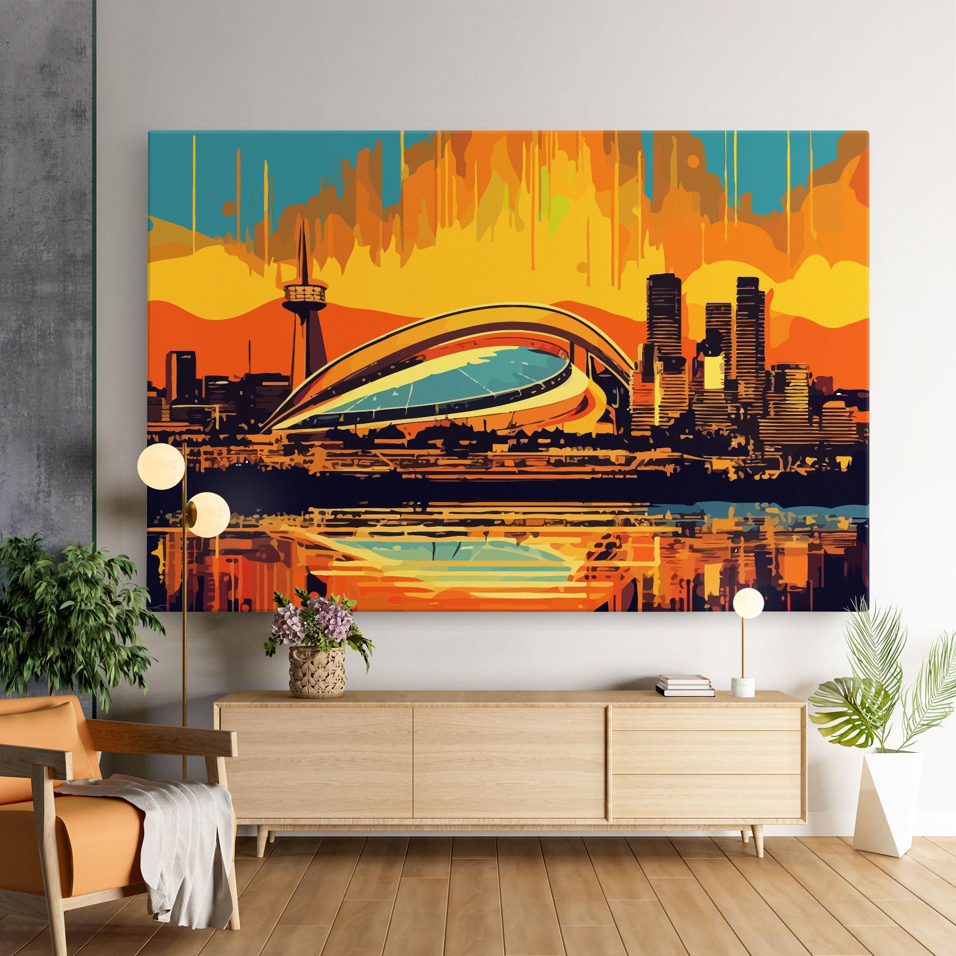 Leinwandbild Montreal Skyline mockup 9