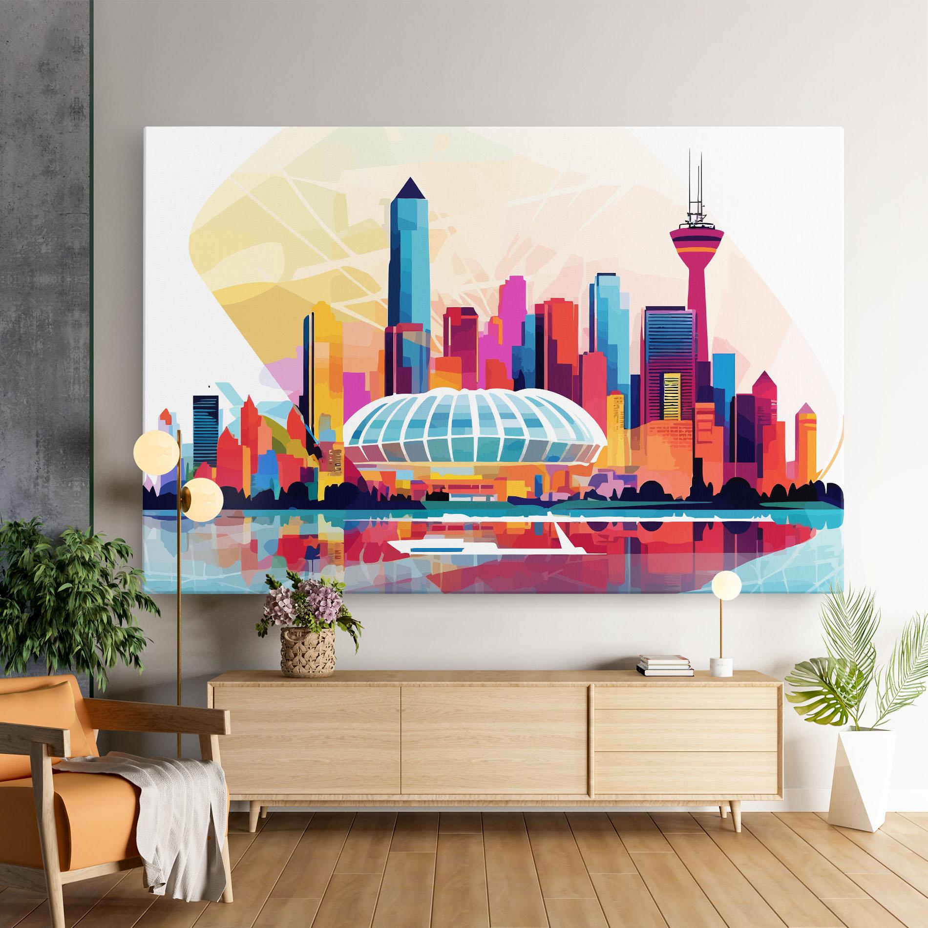 Leinwandbild Olympic Stadium Color mockup 9