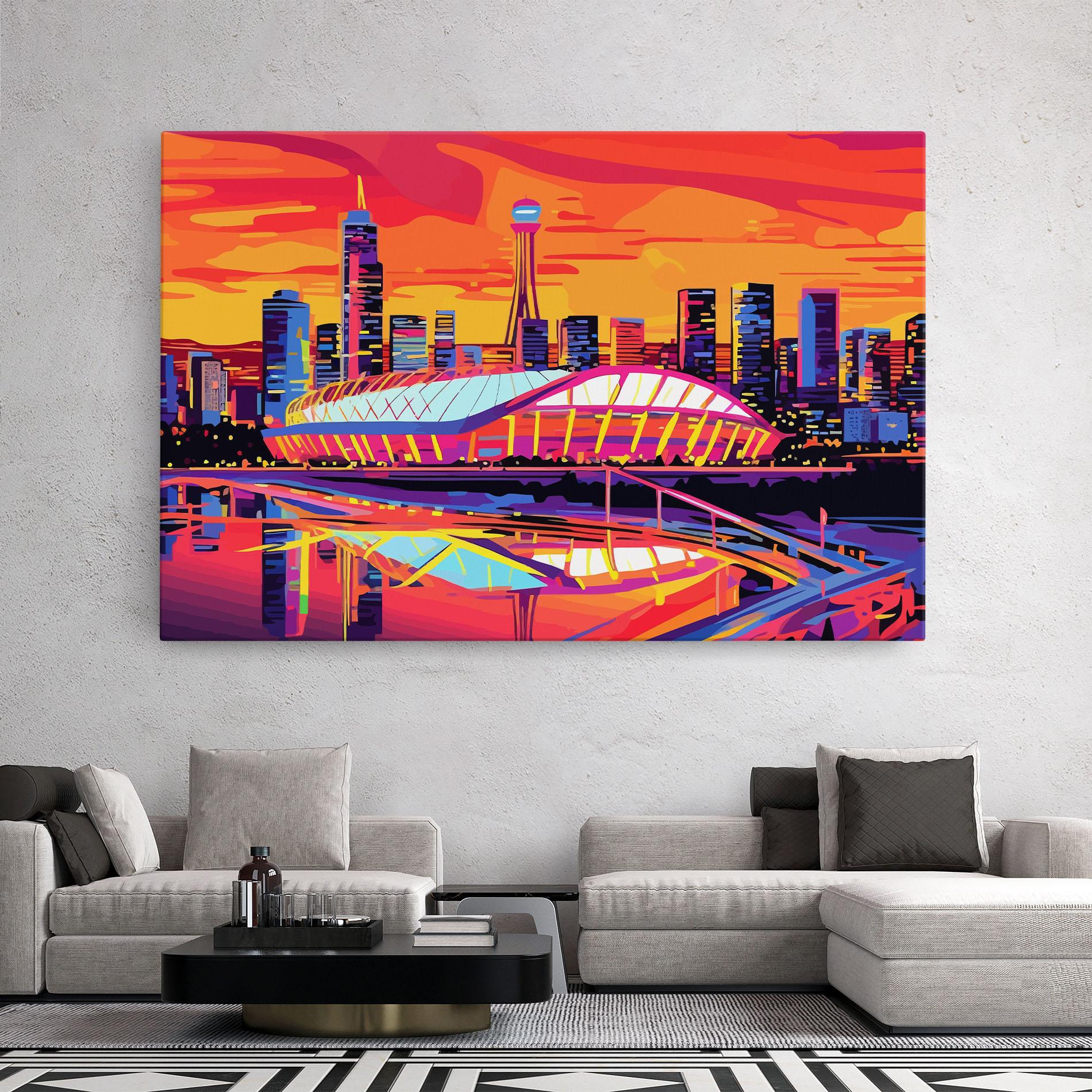 Leinwandbild Australian Orange Sunset mockup 2