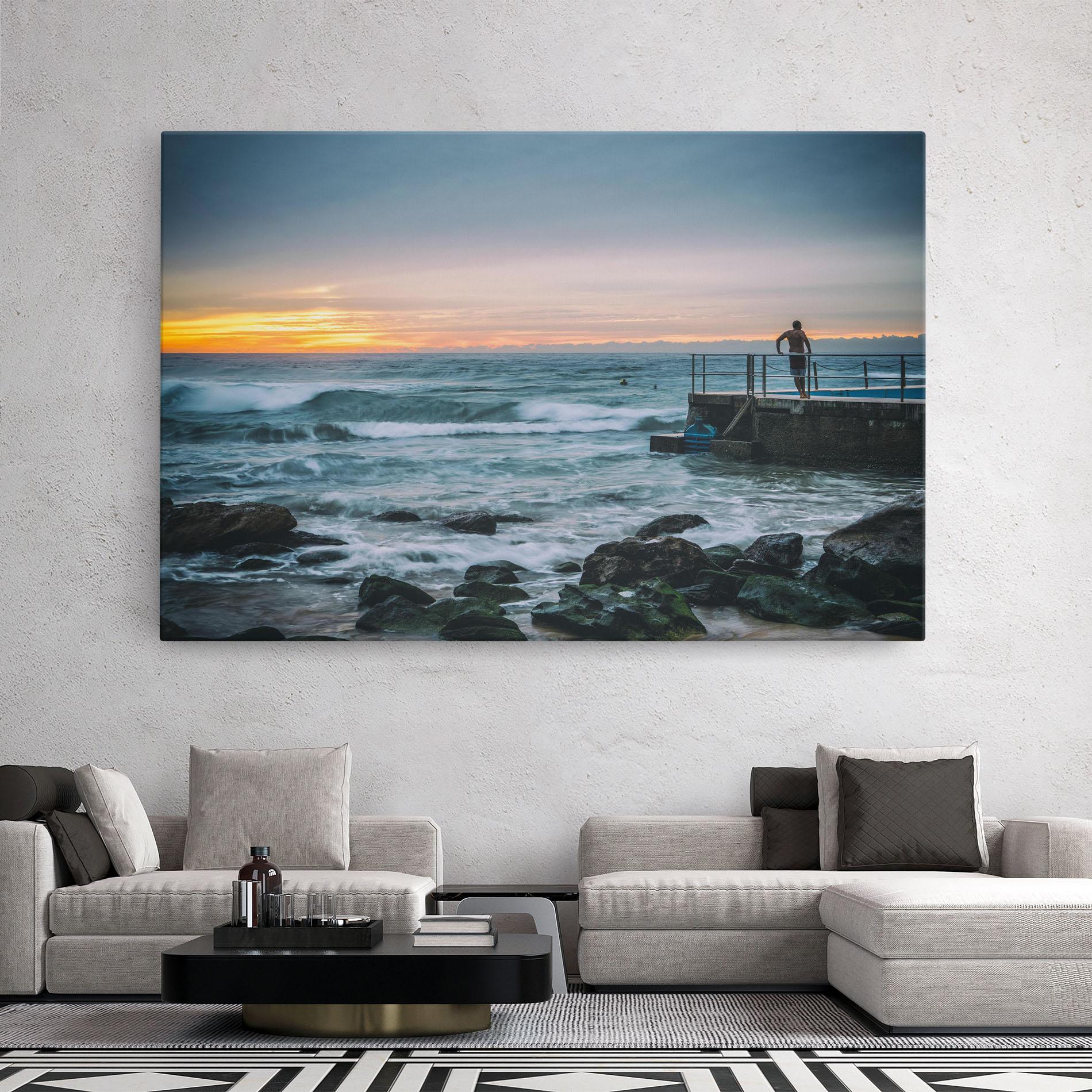 Leinwandbild Bondi Beach Sunset mockup 2