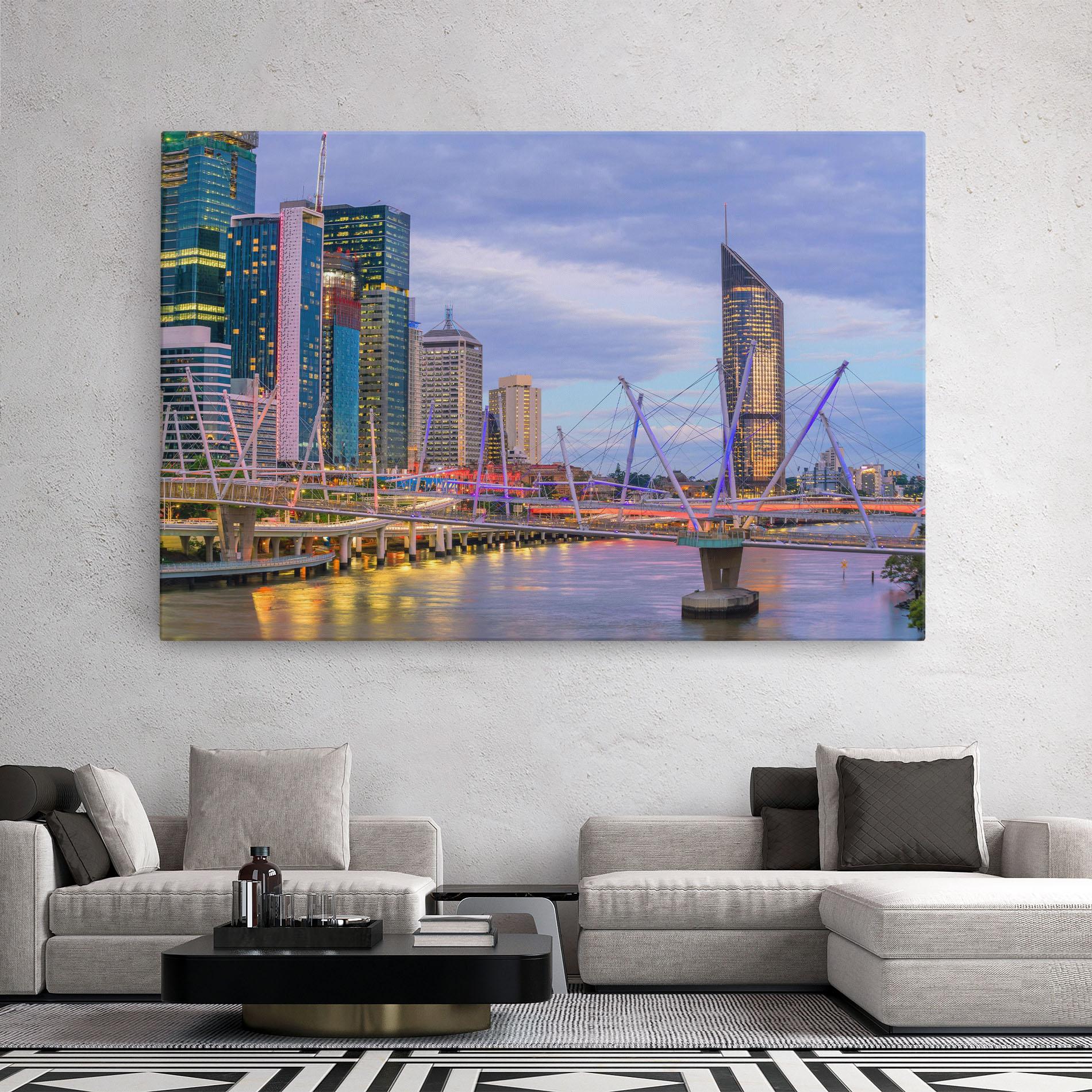 Leinwandbild Brisbane River Australia mockup 2