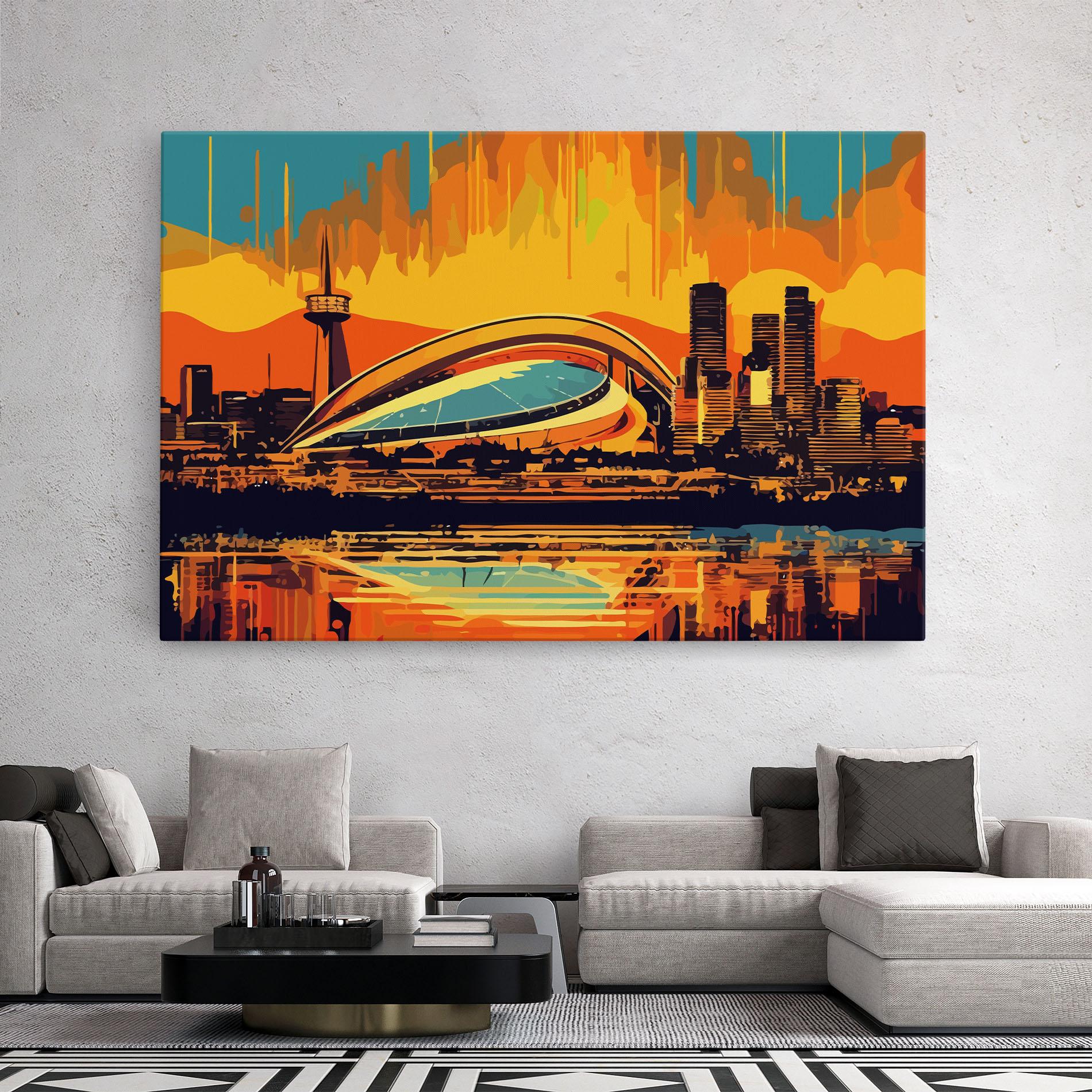 Leinwandbild Montreal Skyline mockup 2