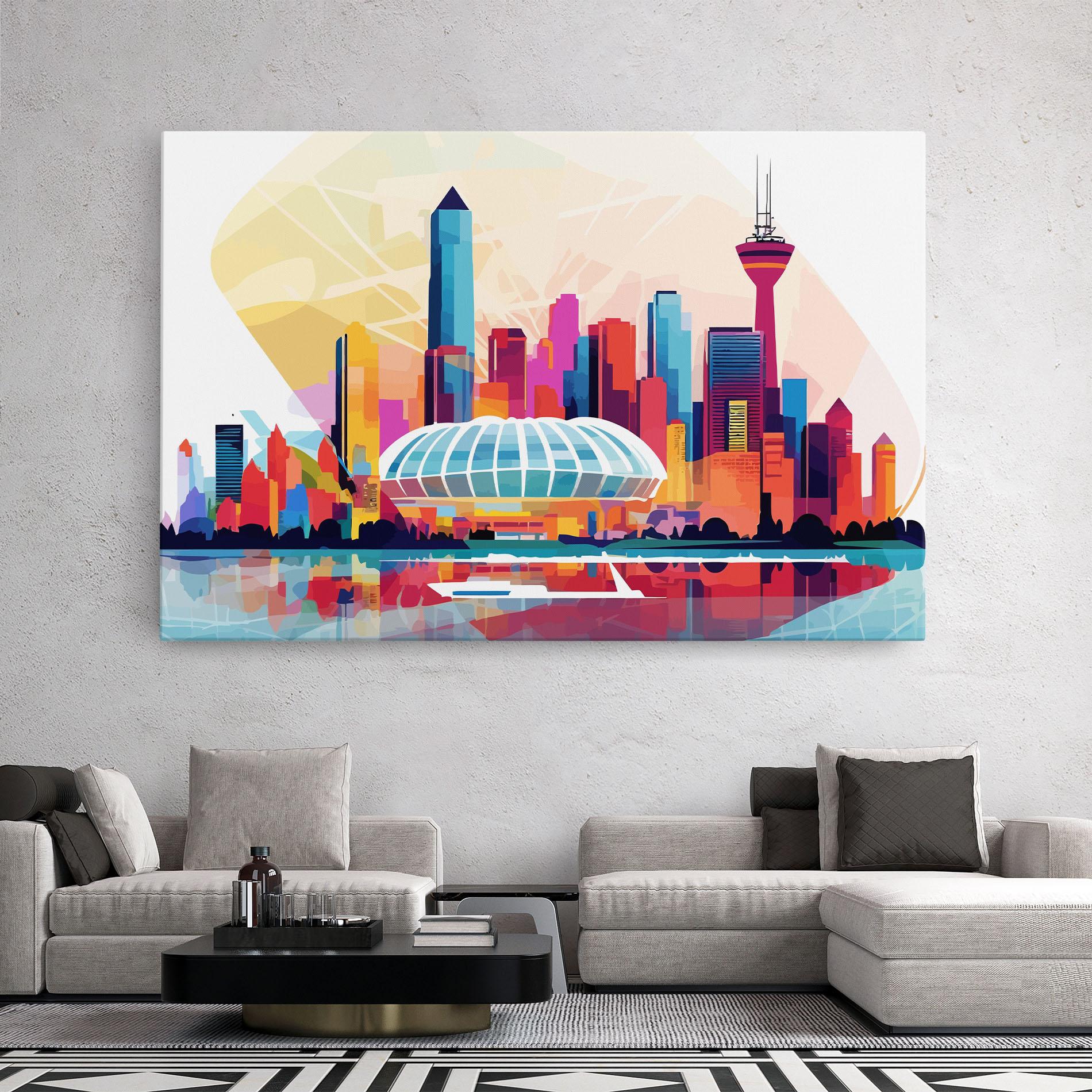 Leinwandbild Olympic Stadium Color mockup 2