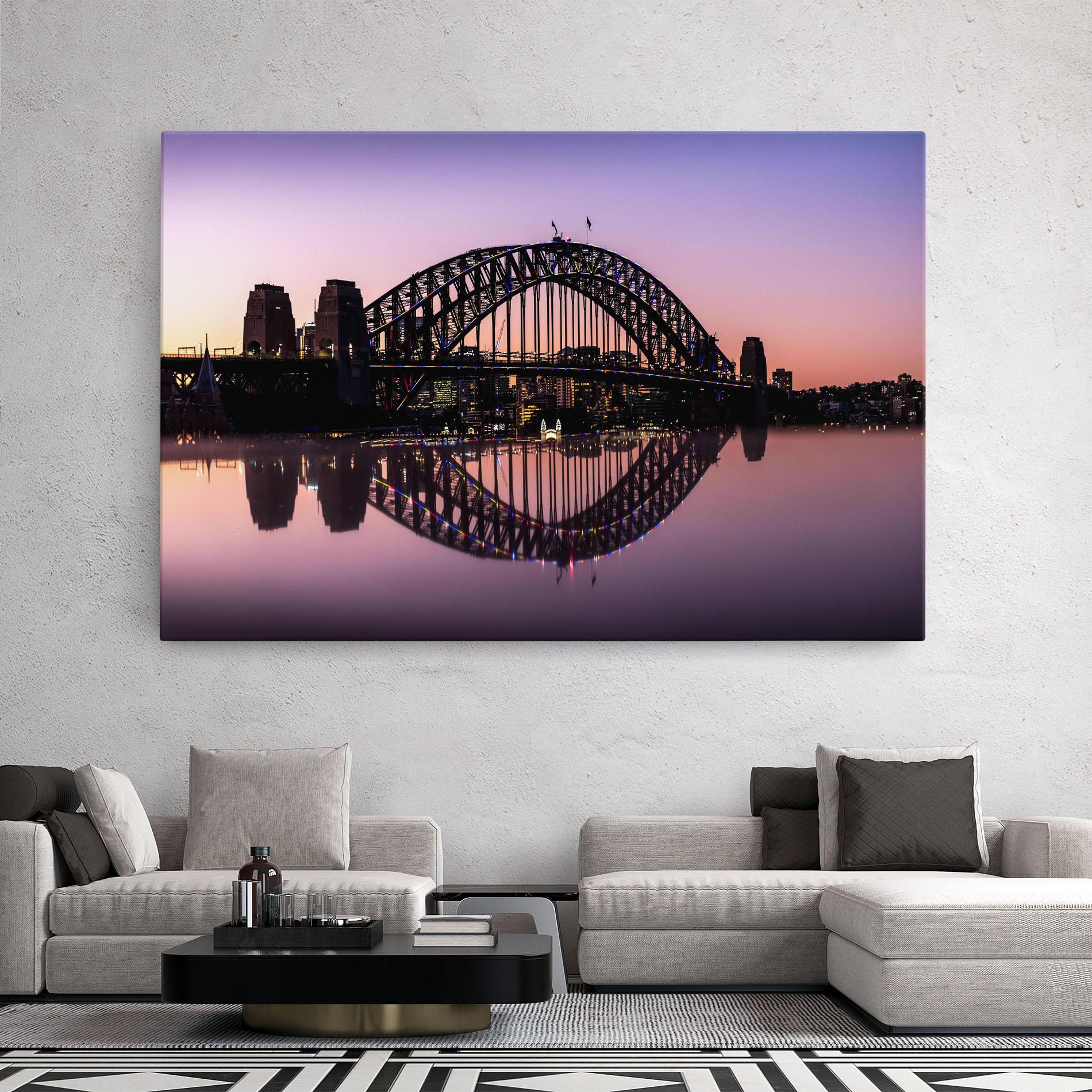 Leinwandbild Purple Night Sydney mockup 2