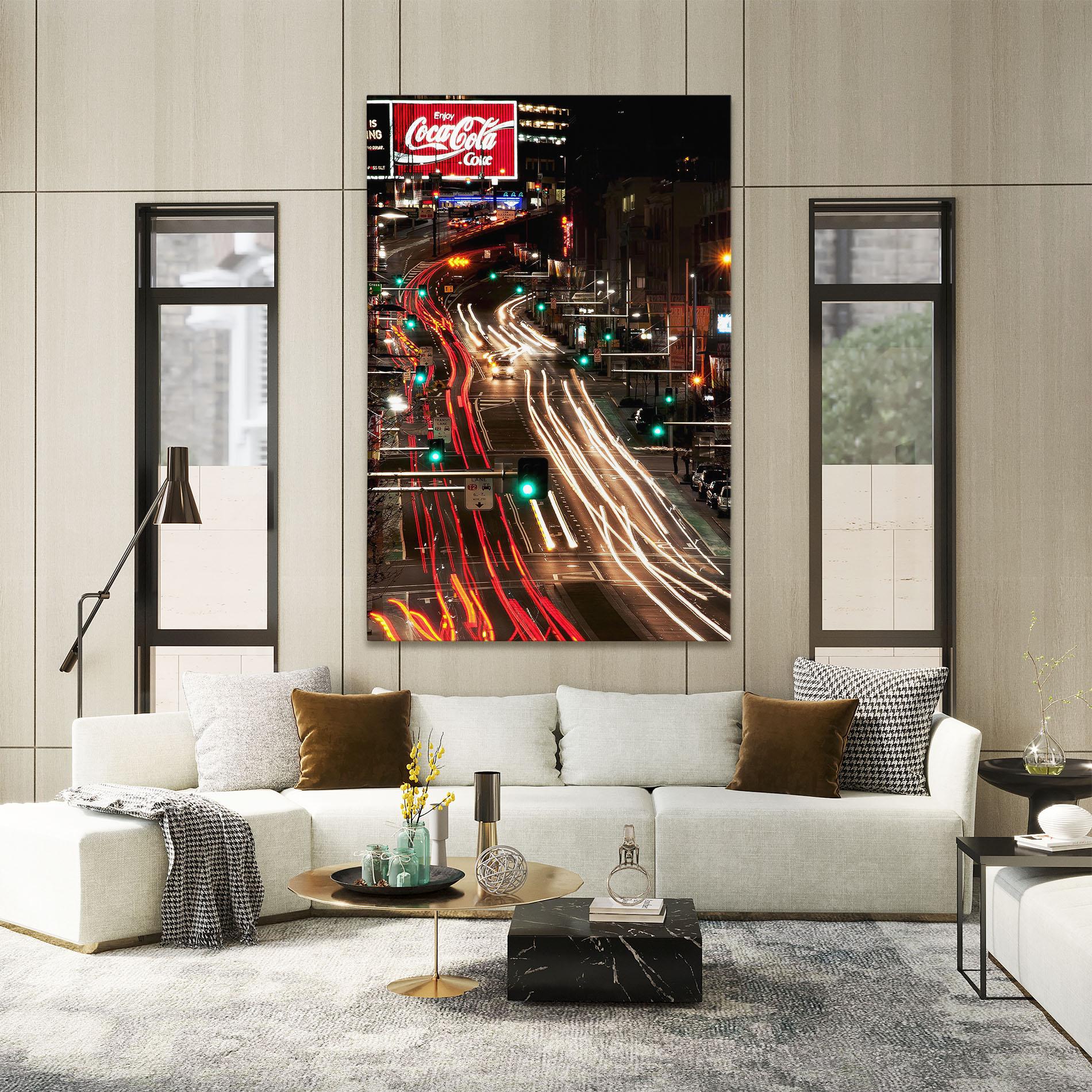 Leinwandbild Car Light Road mockup 2