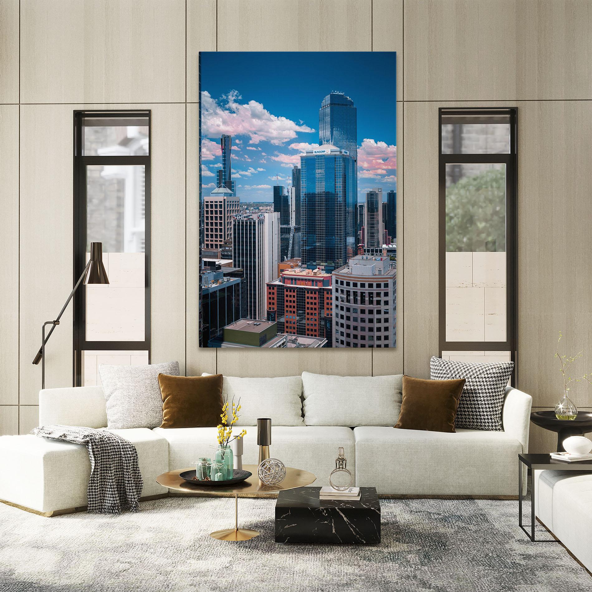 Leinwandbild Skyscrapert View mockup 2