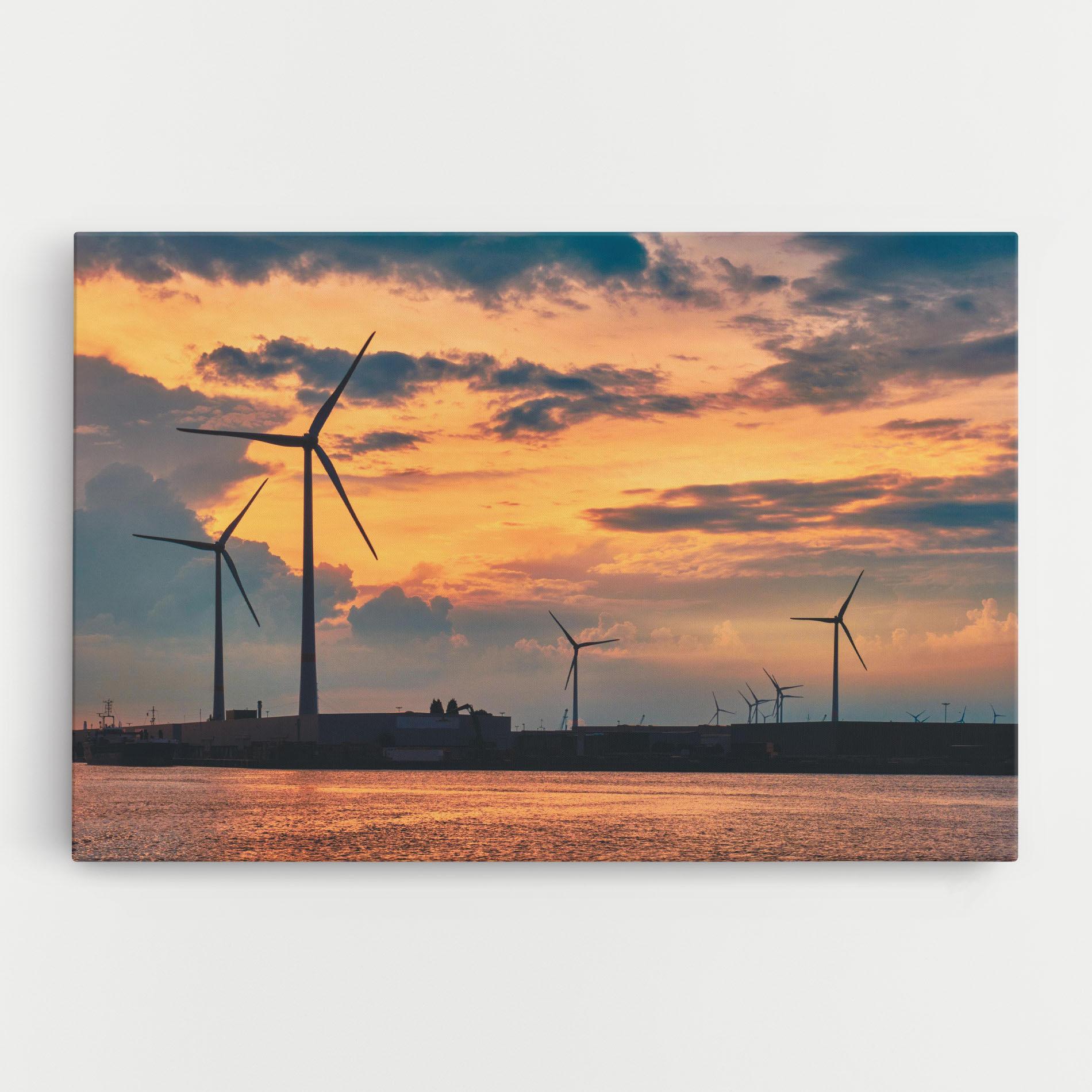 Leinwandbild Sunset Belgium mockup 0