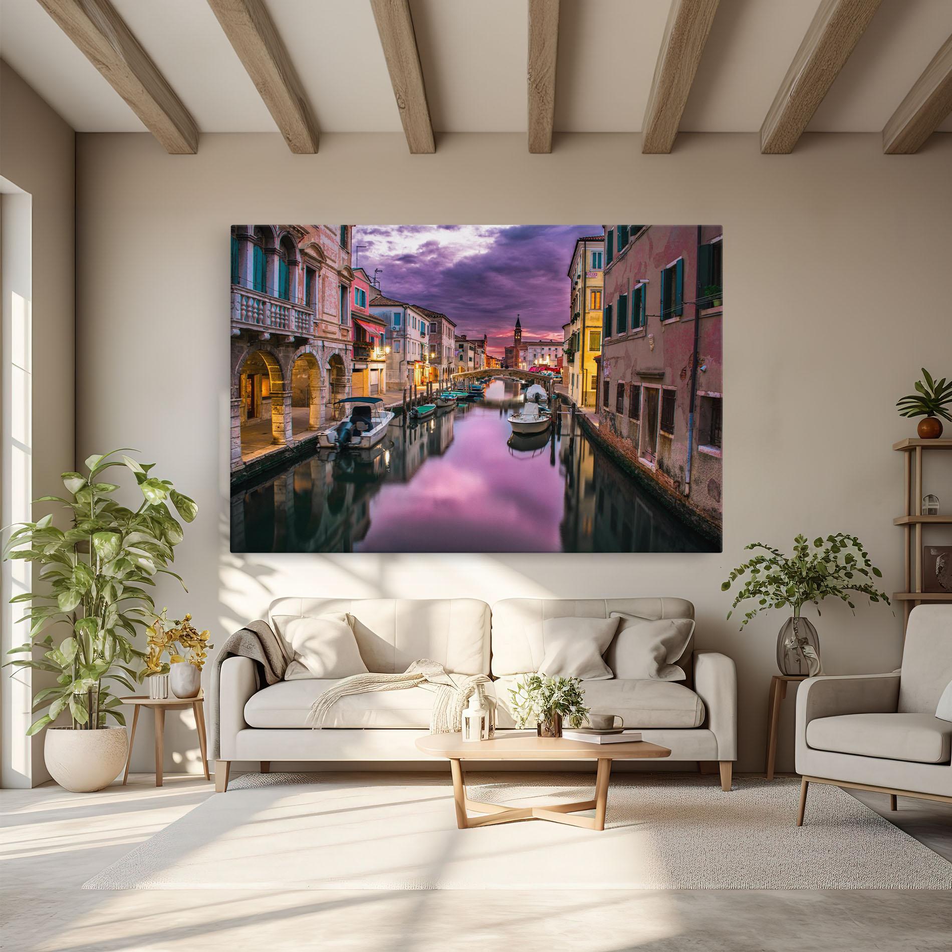 Leinwandbild Purple Light Venecia mockup 6
