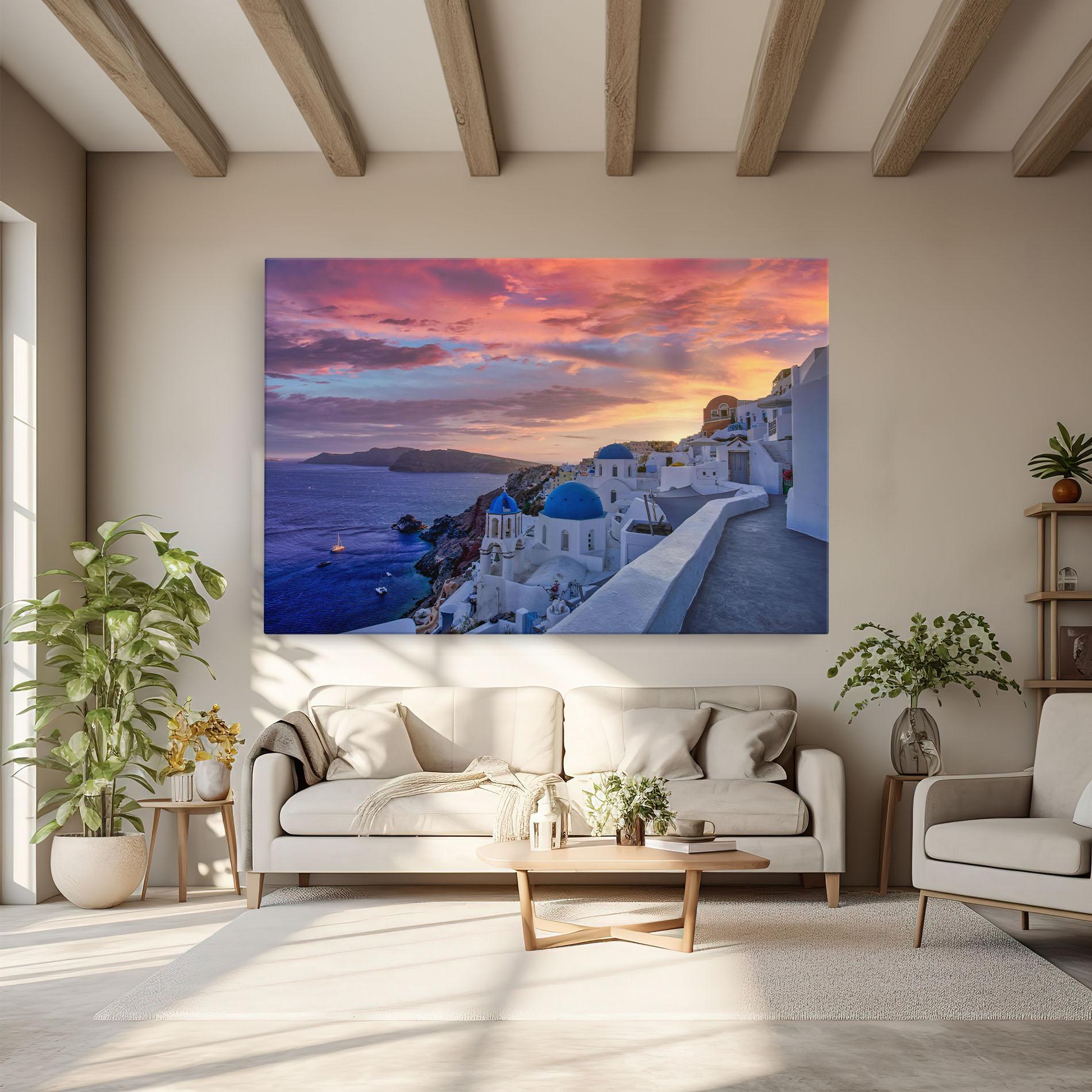Leinwandbild Santorini View mockup 6