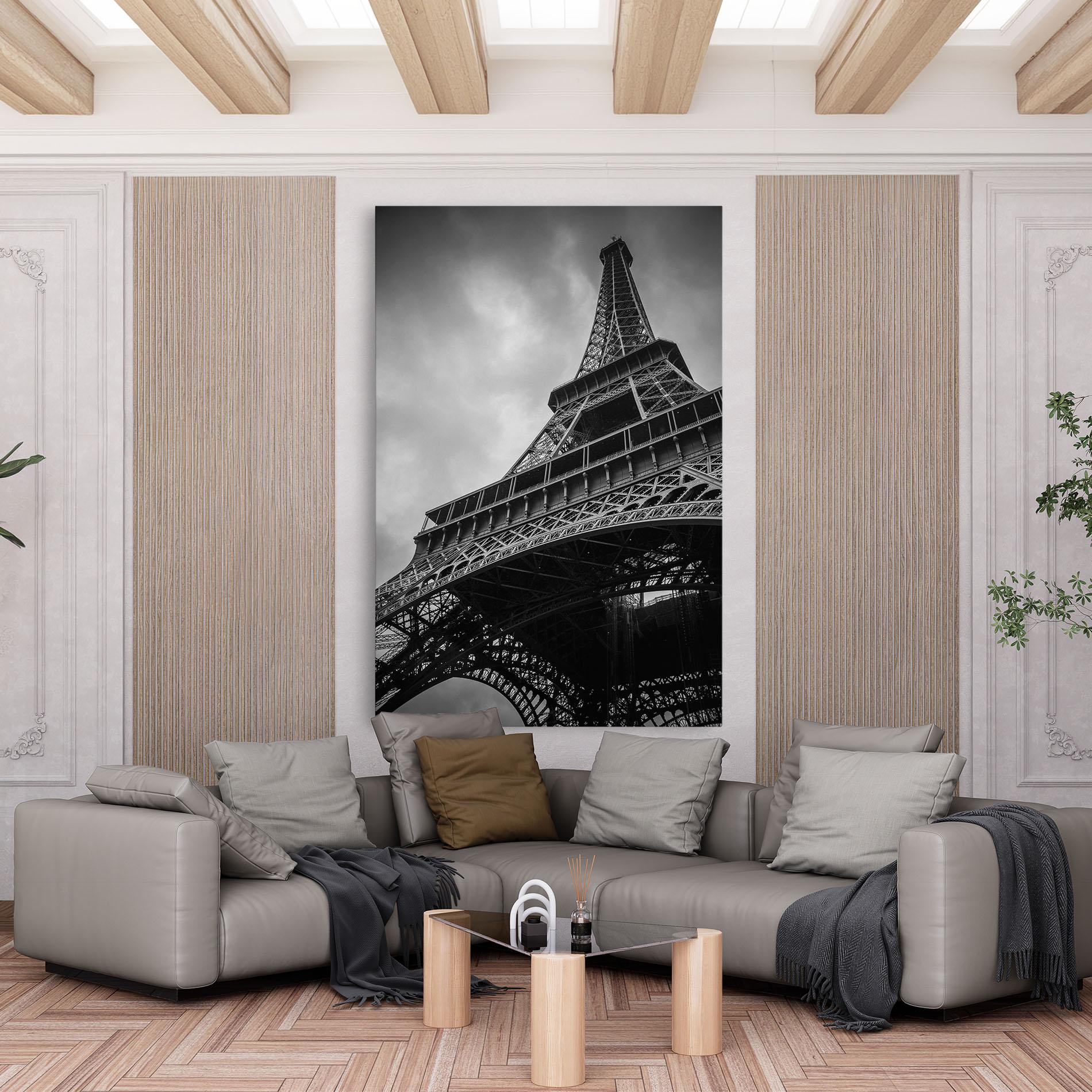 Leinwandbild Eiffel Grey Tower mockup 6