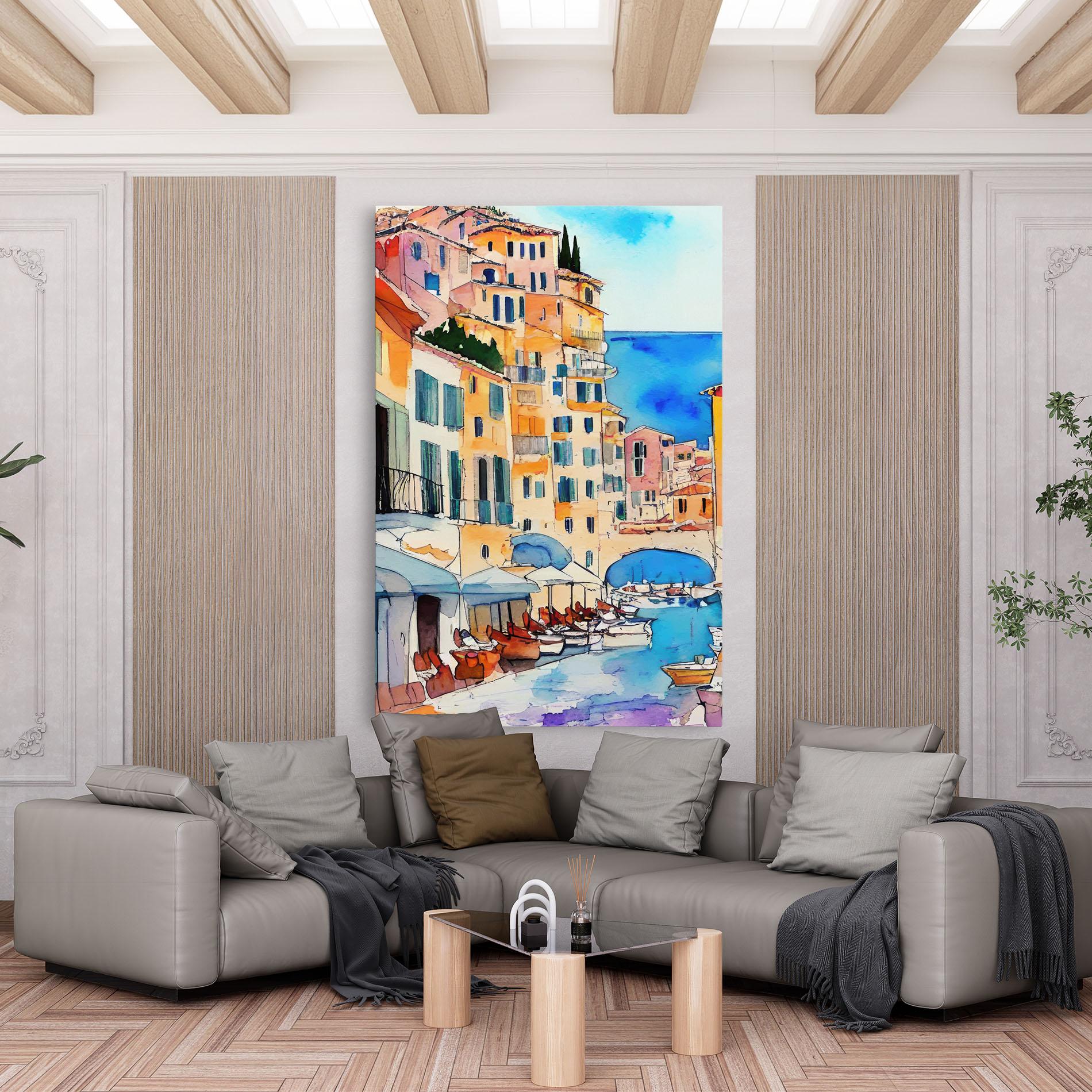 Leinwandbild France Watercolor mockup 6