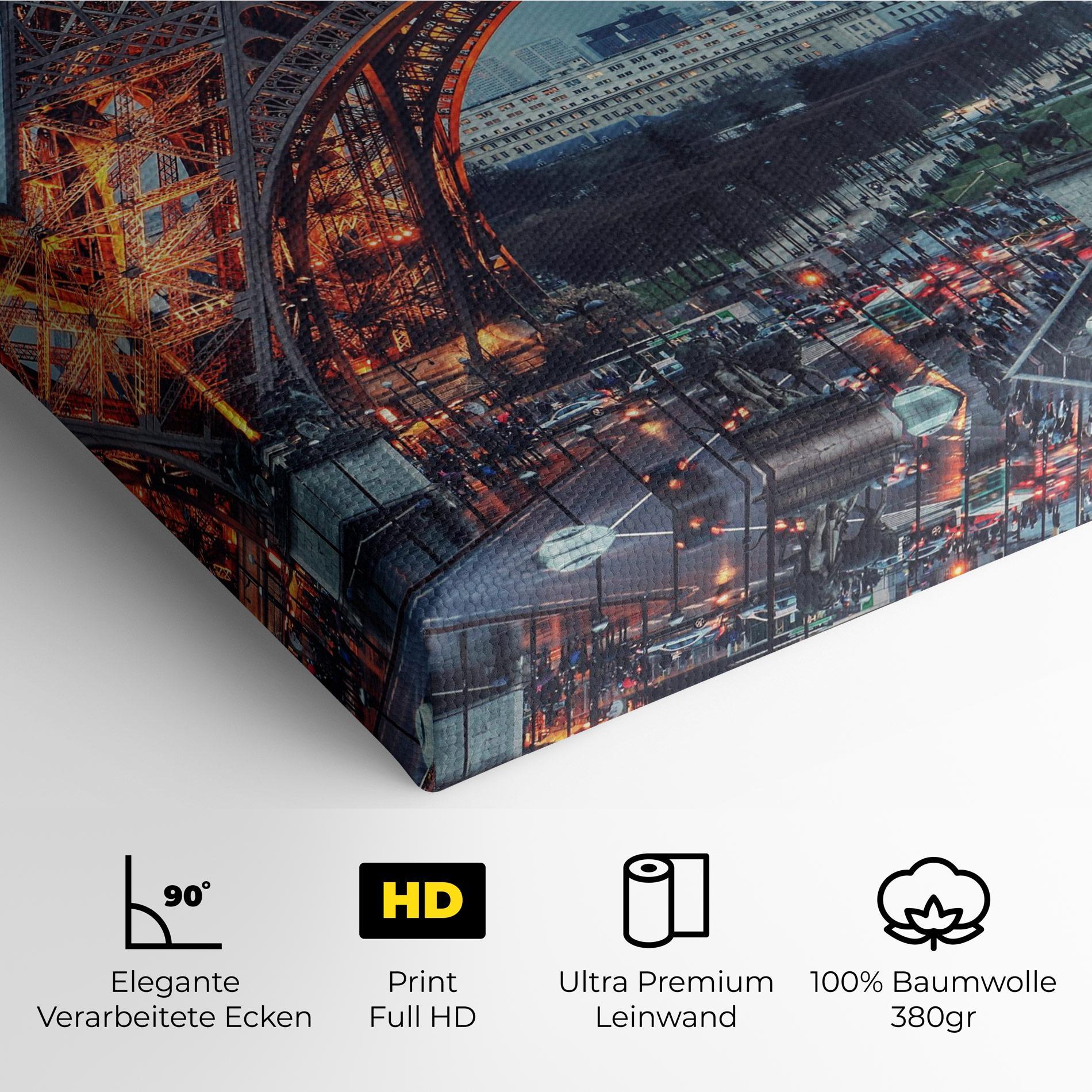 Leinwandbild Eiffel Tower Lights mockup 4