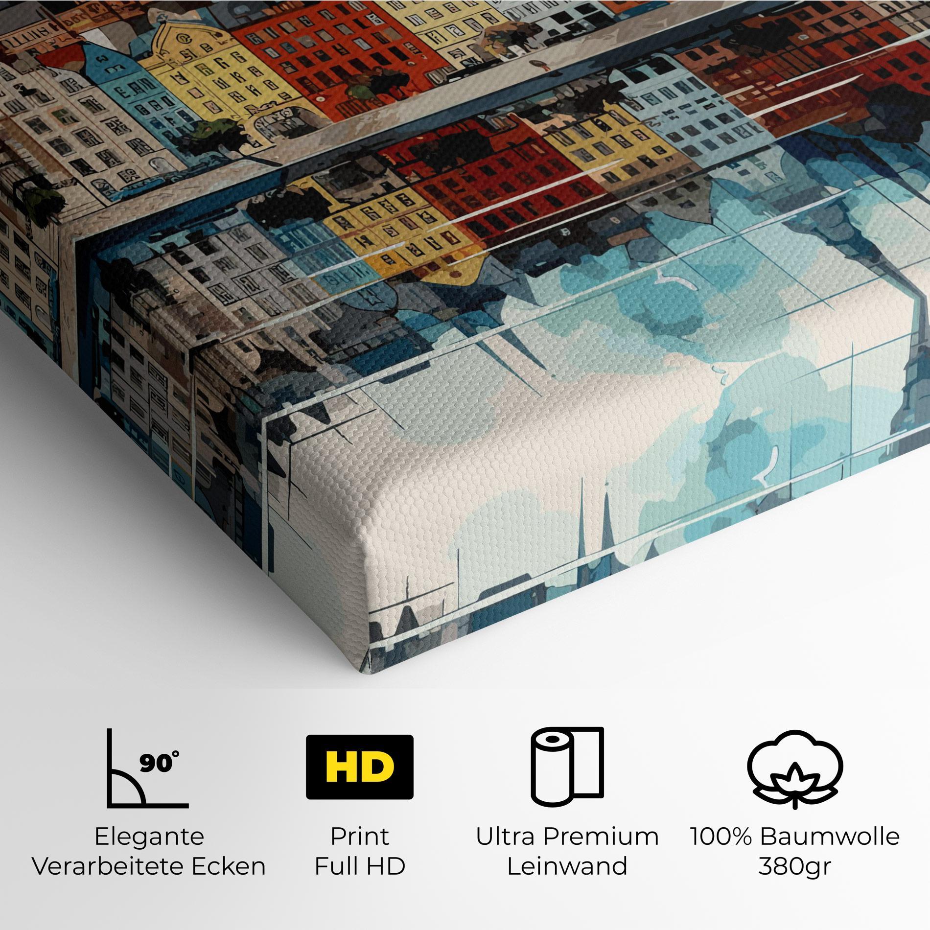 Leinwandbild German Buildings mockup 4