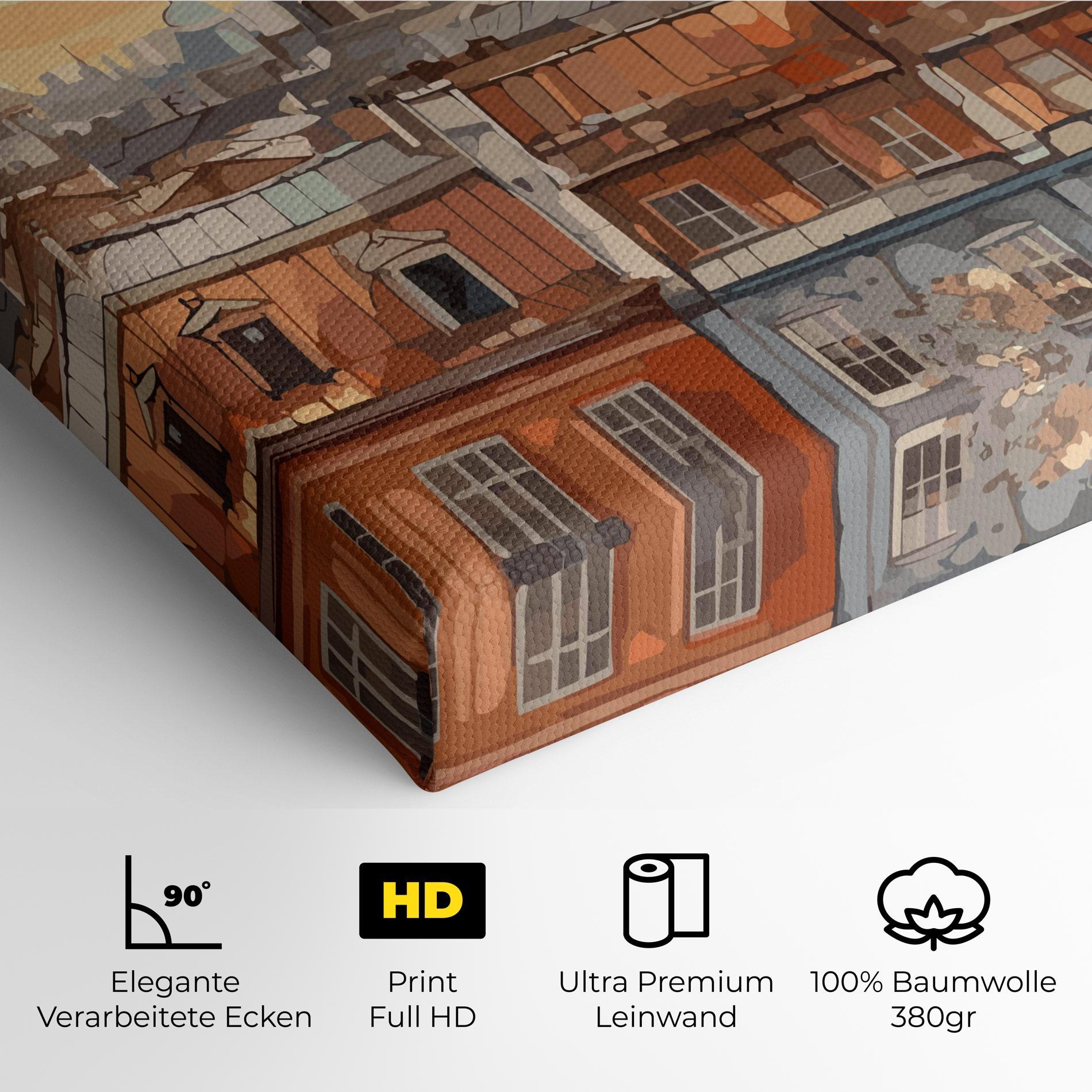 Leinwandbild Window City View mockup 4