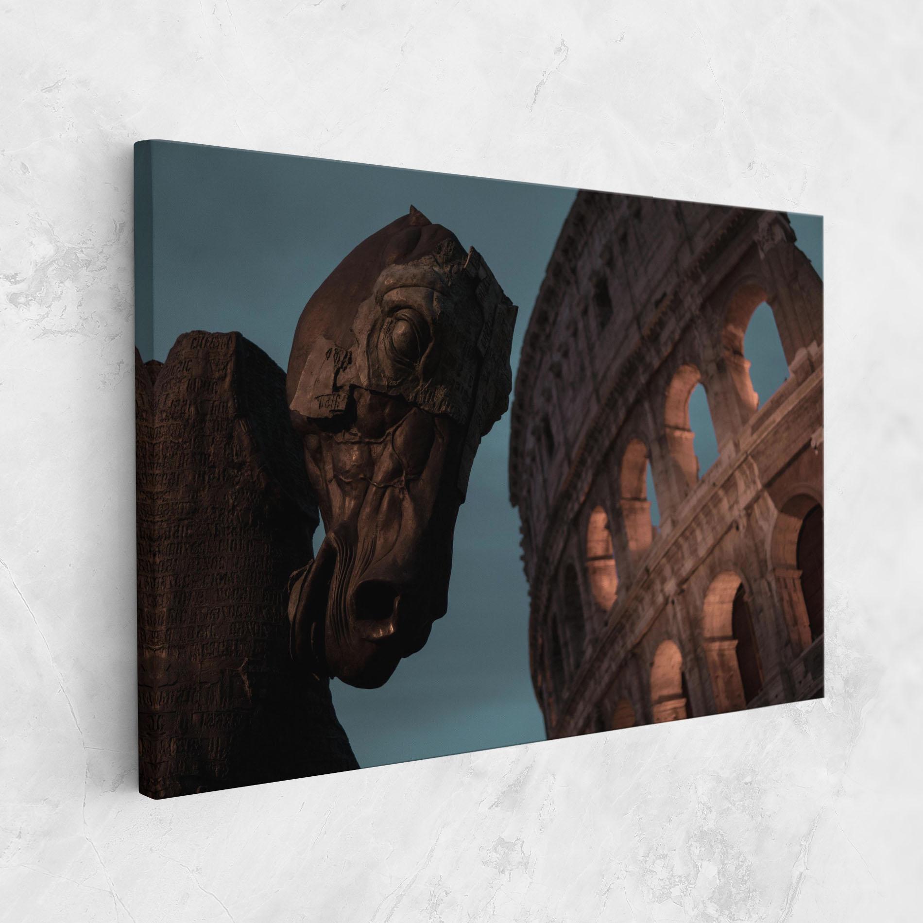 Leinwandbild Colosseum Horse mockup 1