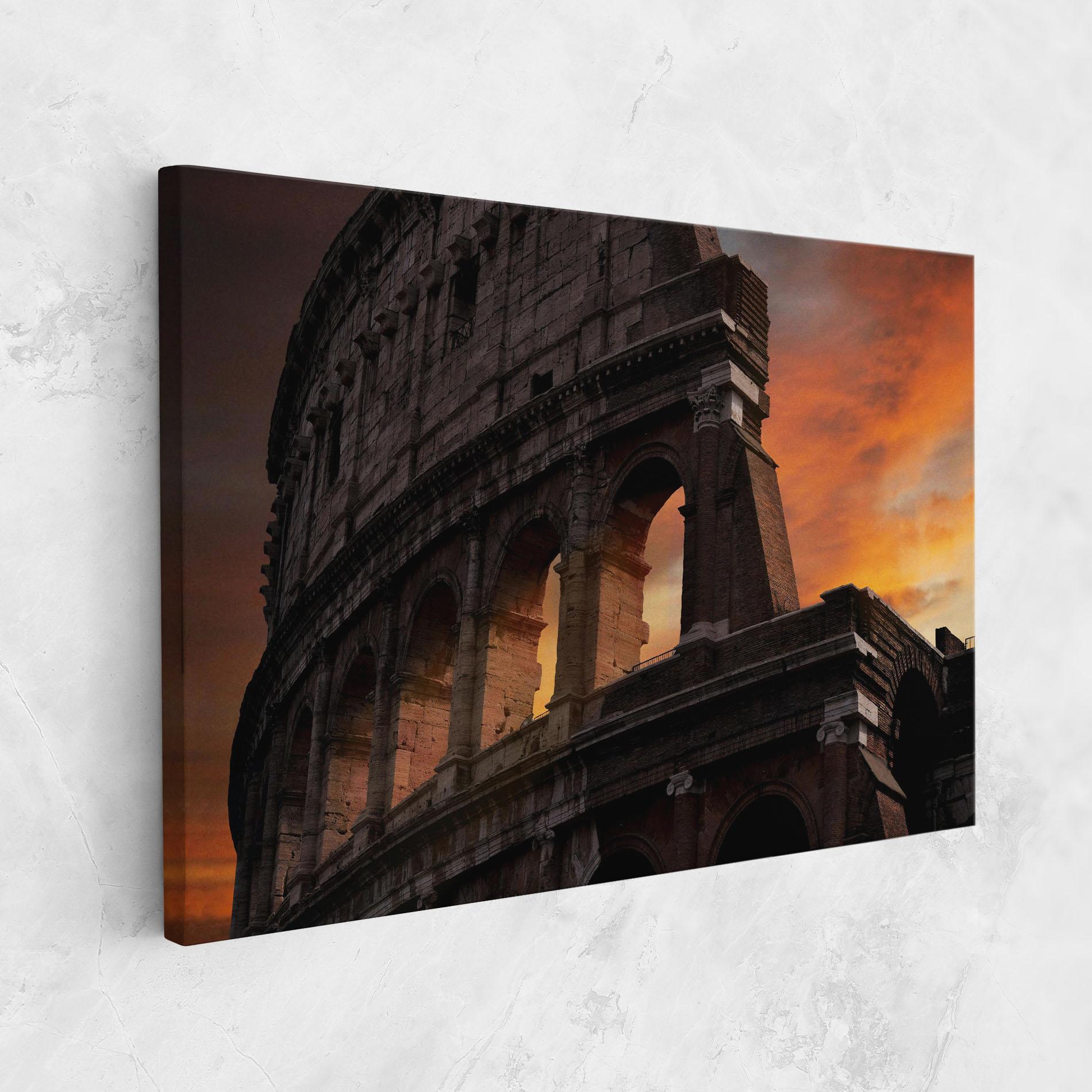 Leinwandbild Colosseum Sunset mockup 1