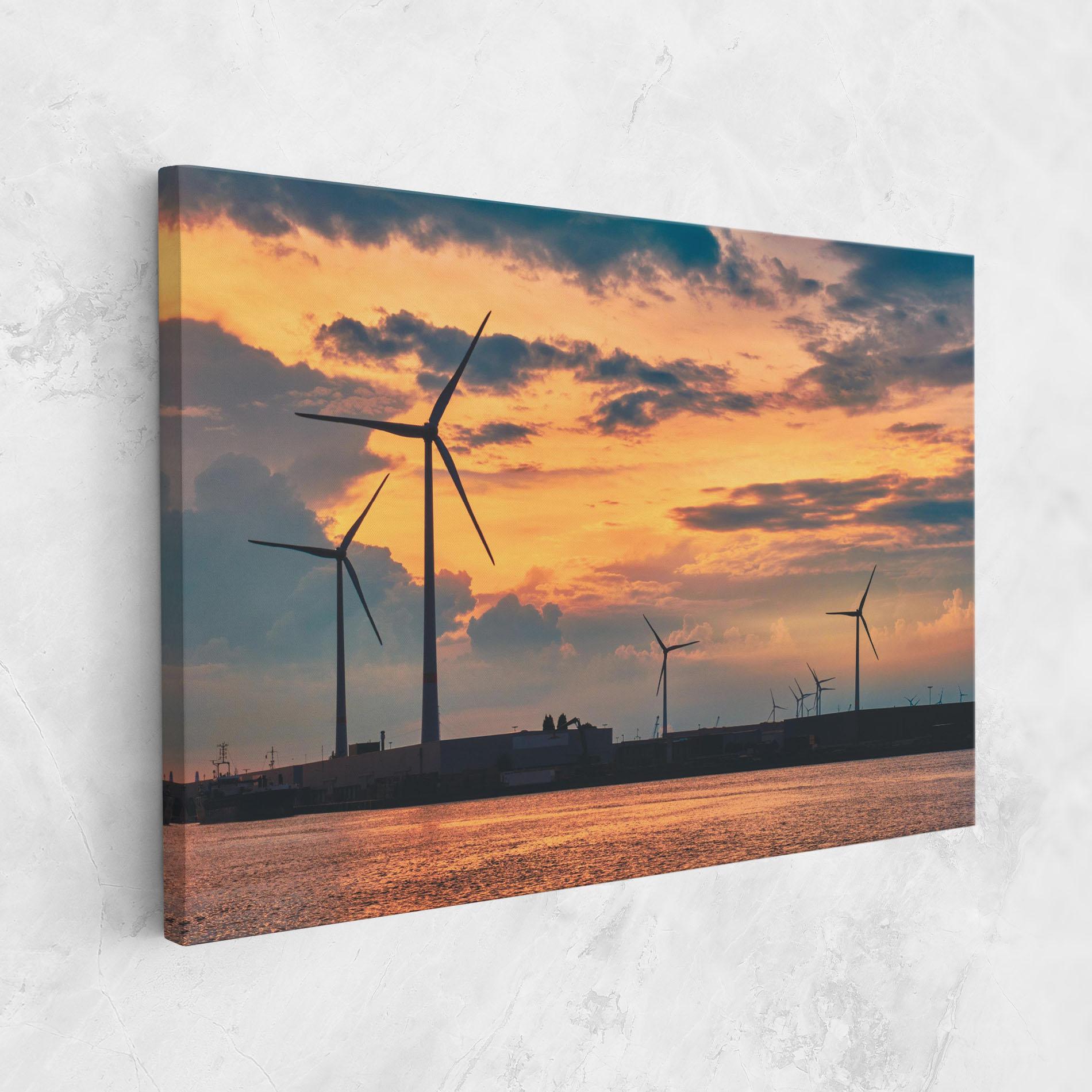 Leinwandbild Sunset Belgium mockup 1