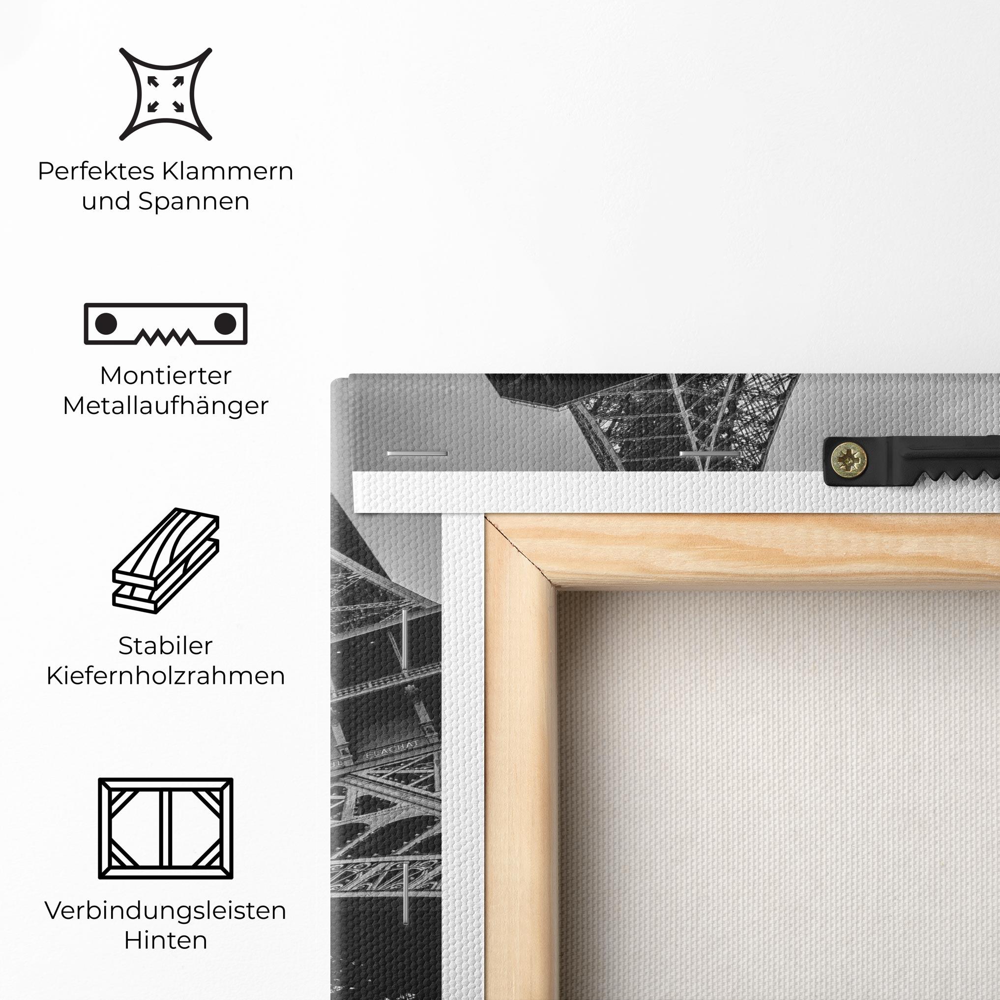 Leinwandbild Eiffel Grey Tower mockup 5