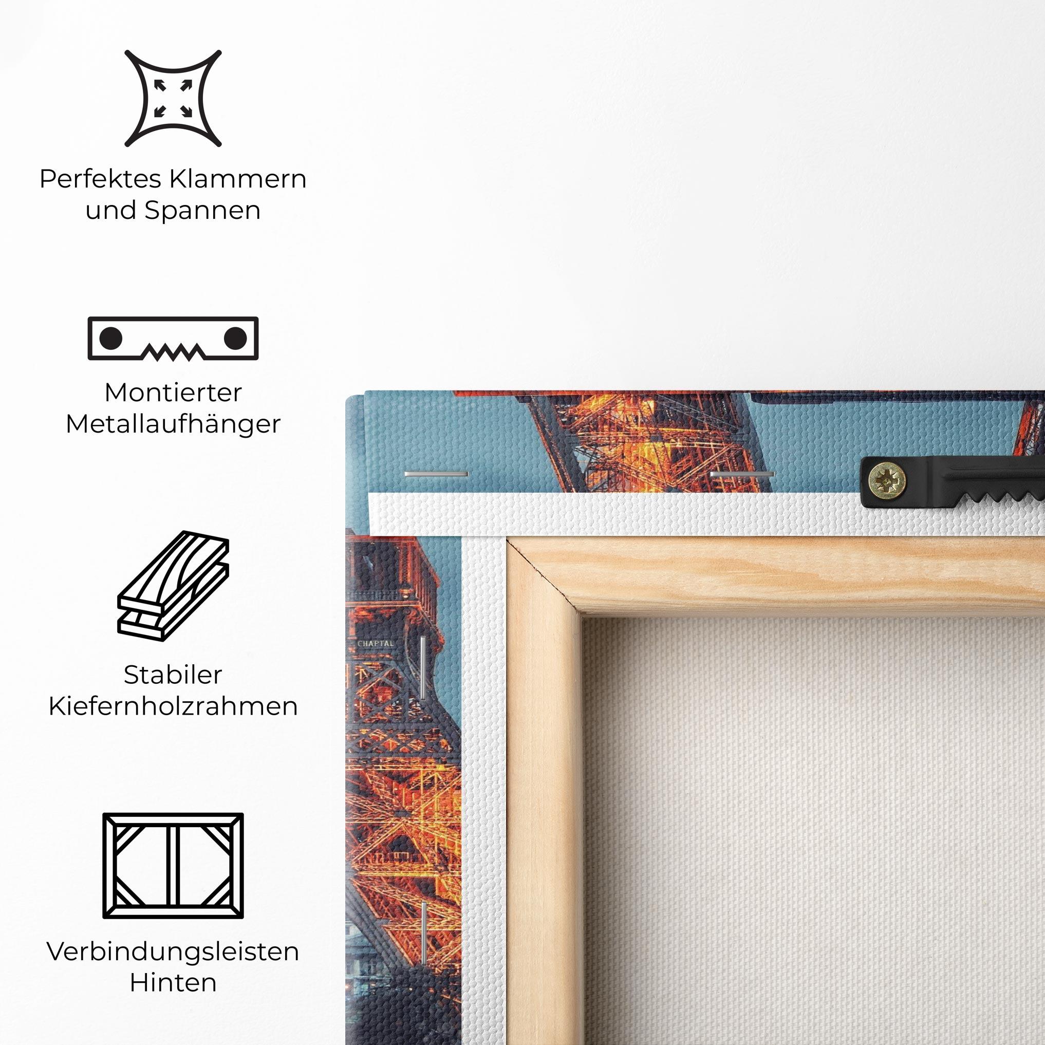 Leinwandbild Eiffel Tower Lights mockup 5