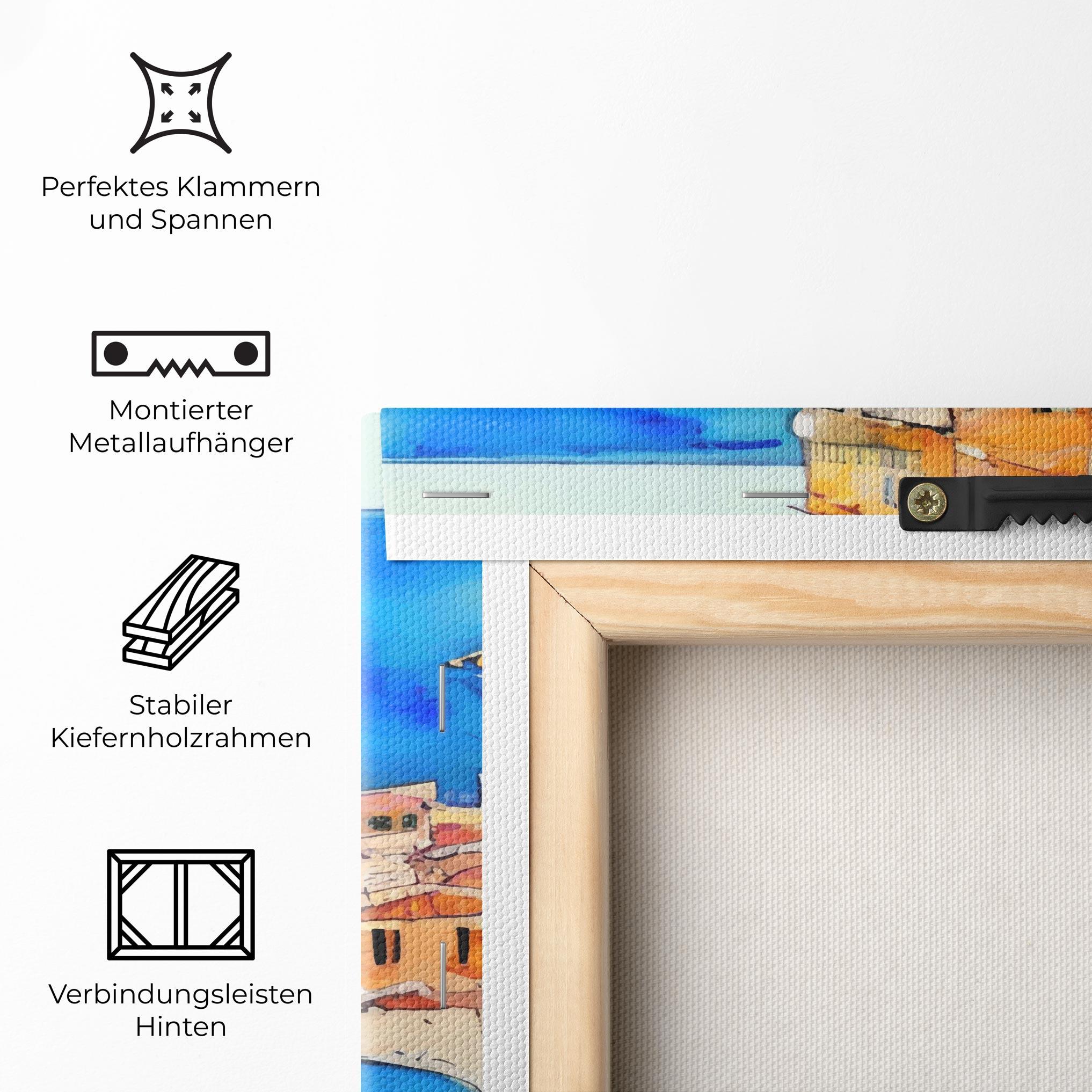 Leinwandbild France Watercolor mockup 5