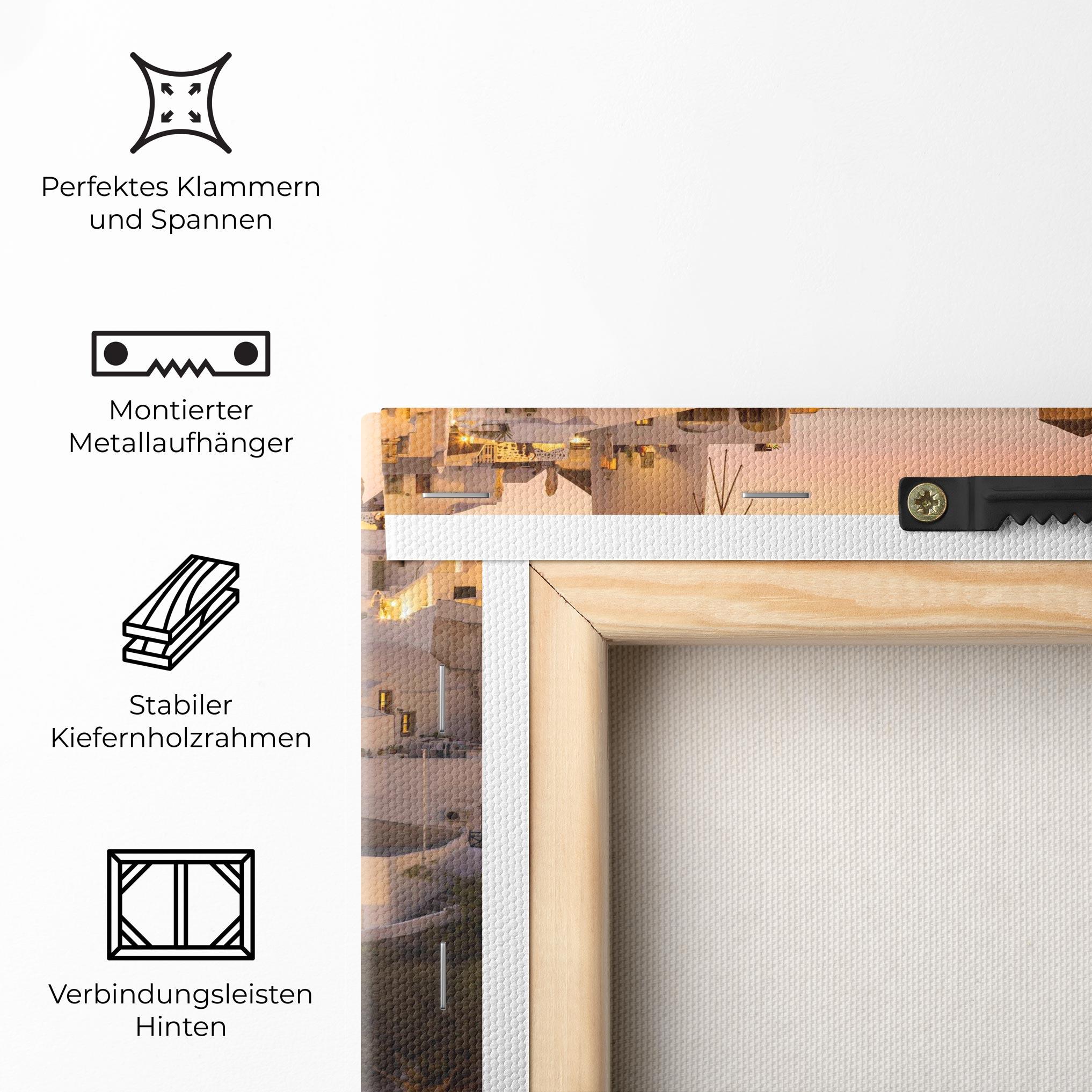 Leinwandbild Santorini Greece mockup 5