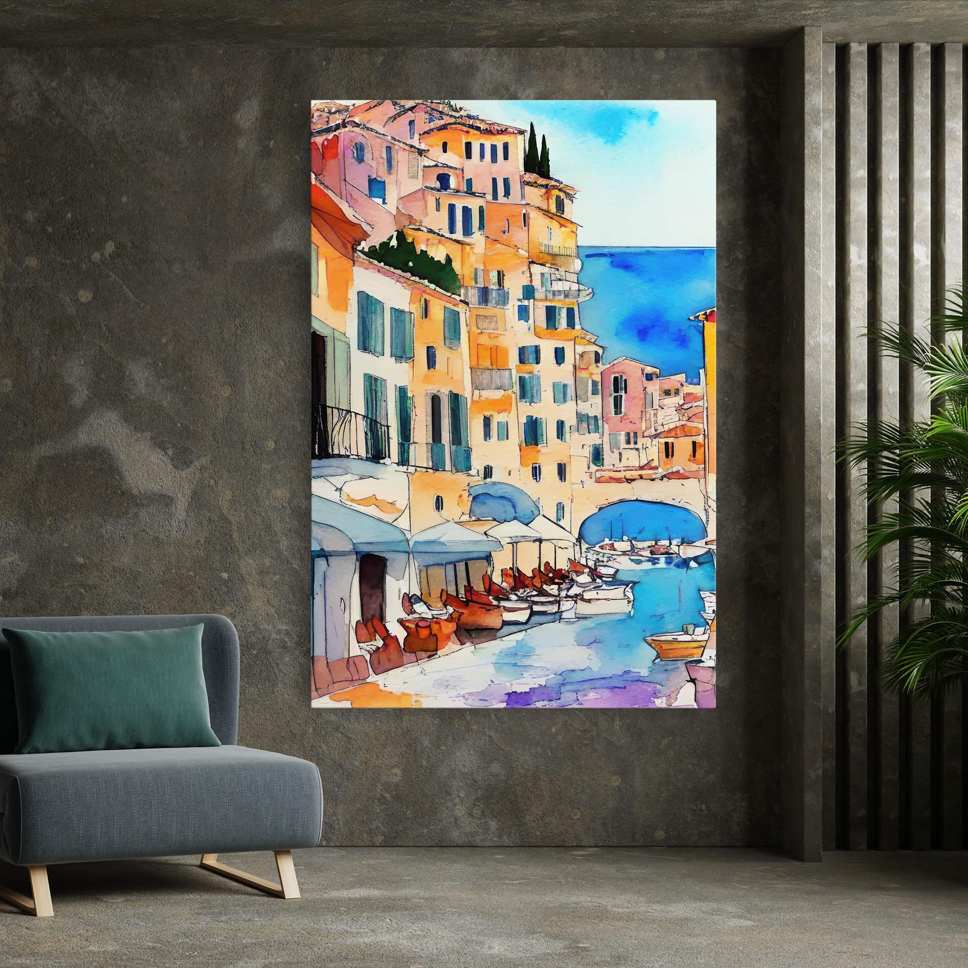 Leinwandbild France Watercolor mockup 7