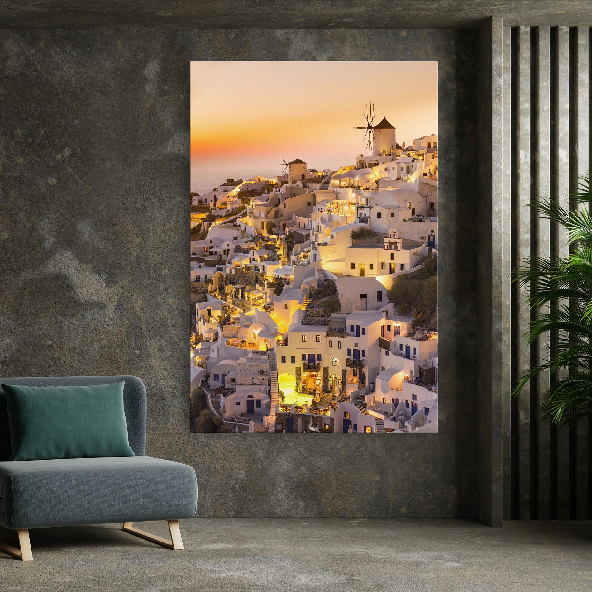 Leinwandbild Santorini Greece mockup 7