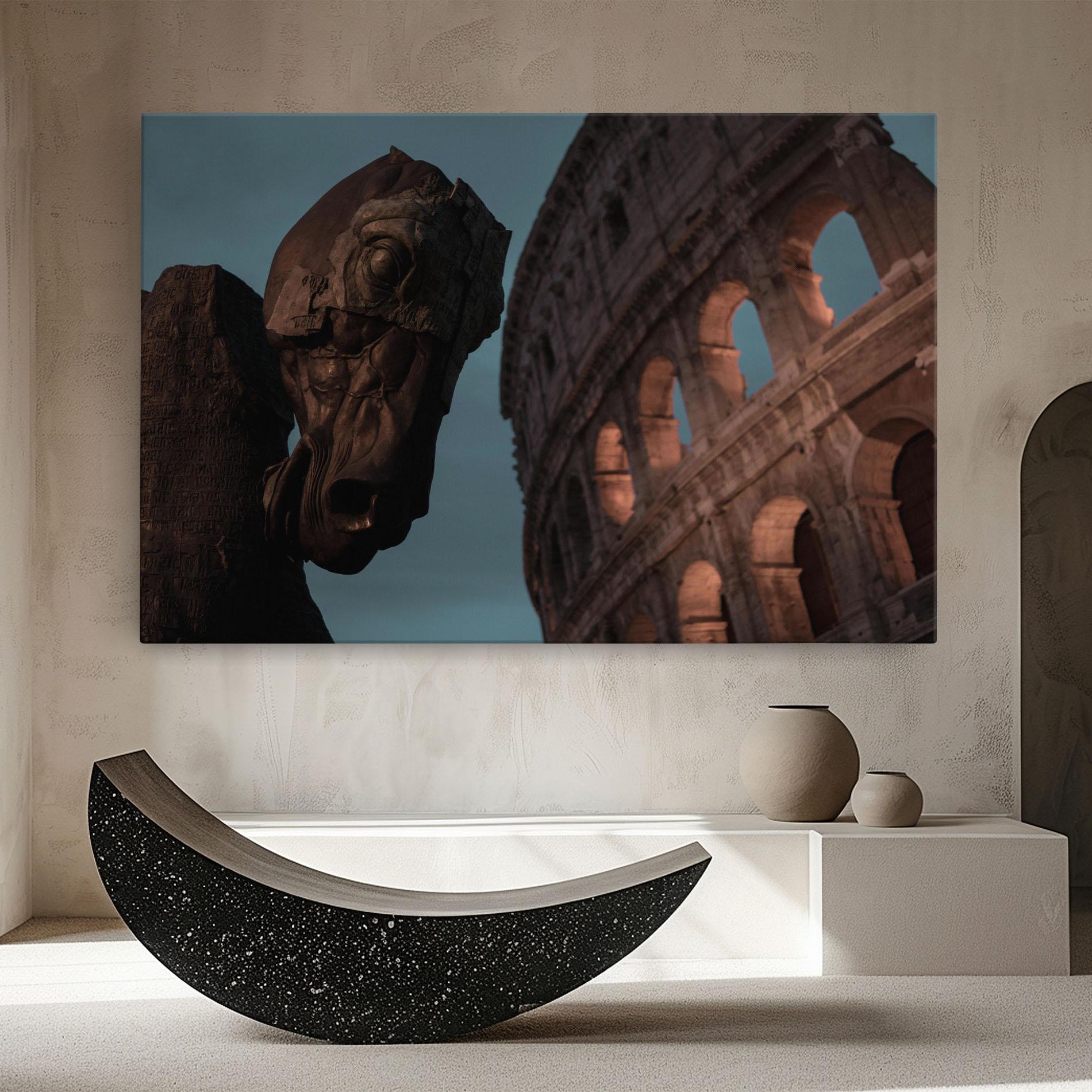 Leinwandbild Colosseum Horse mockup 8