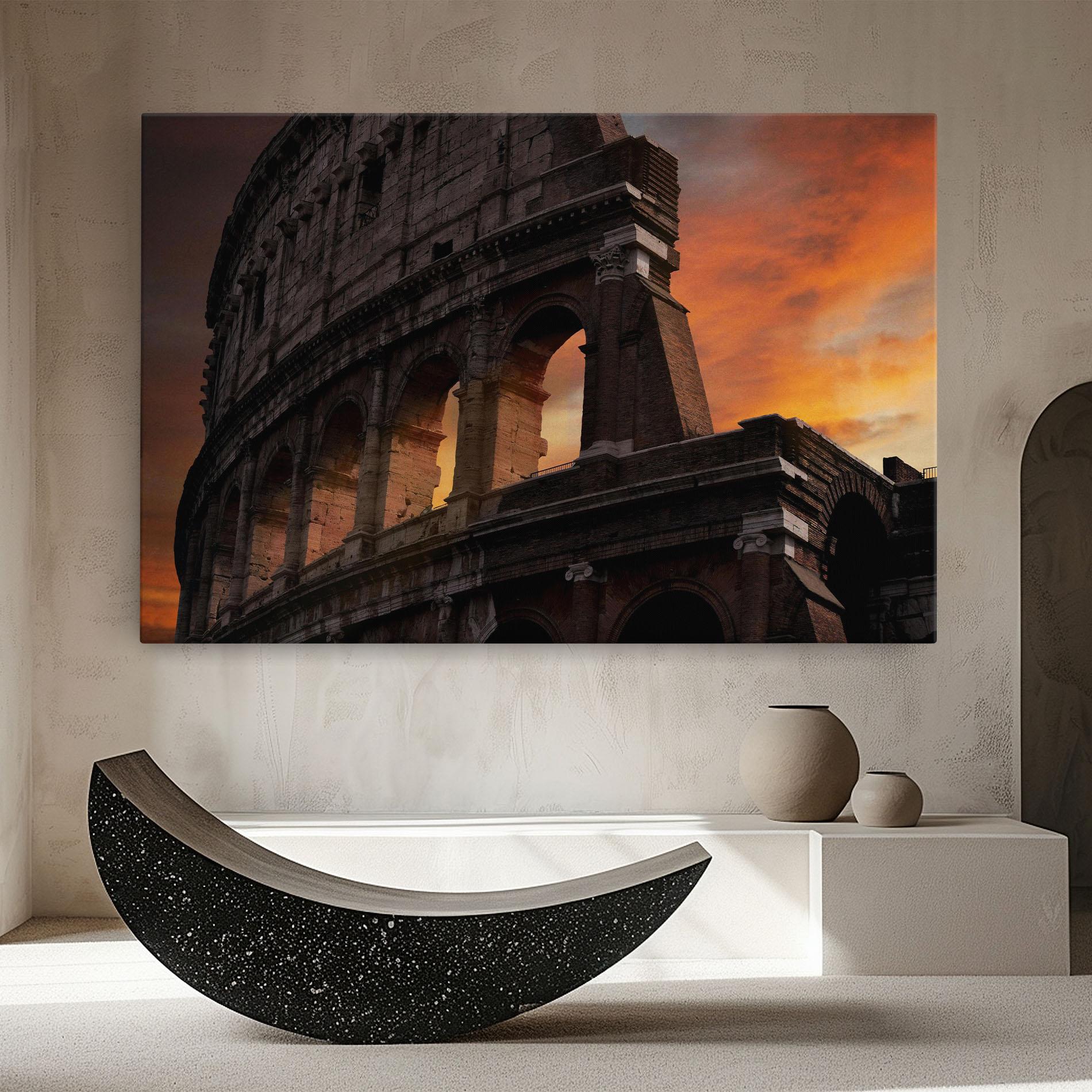 Leinwandbild Colosseum Sunset mockup 8