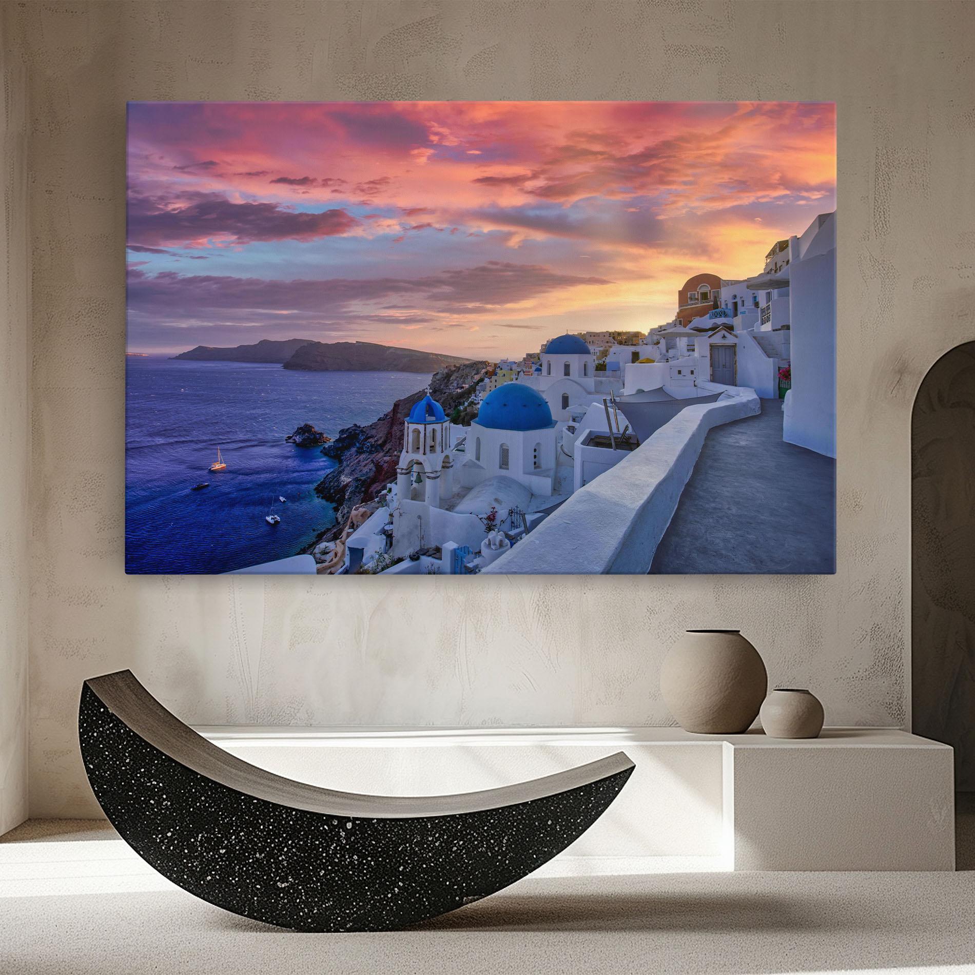 Leinwandbild Santorini View mockup 8