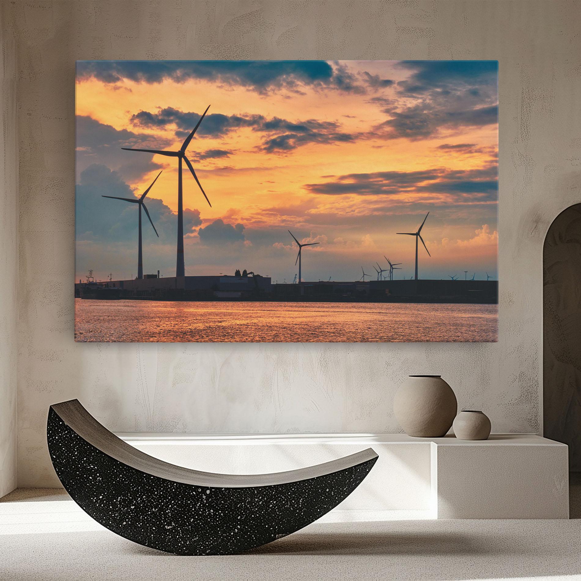 Leinwandbild Sunset Belgium mockup 8