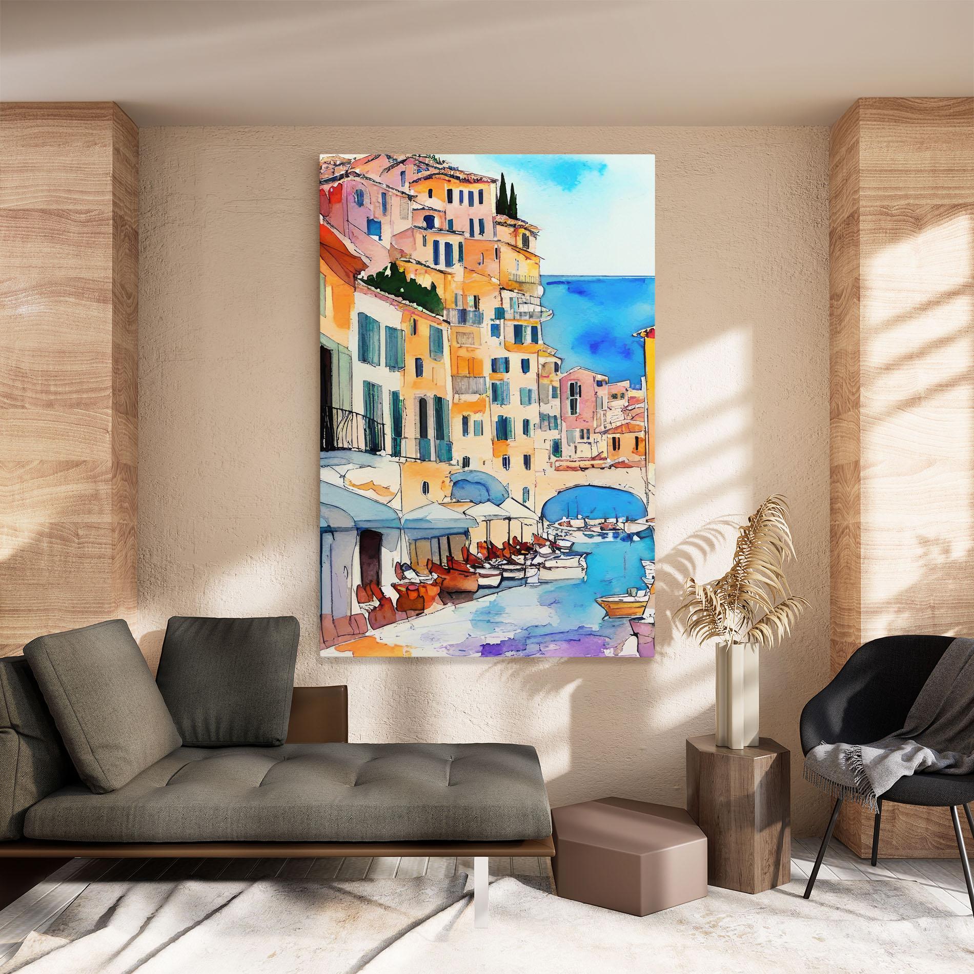 Leinwandbild France Watercolor mockup 8