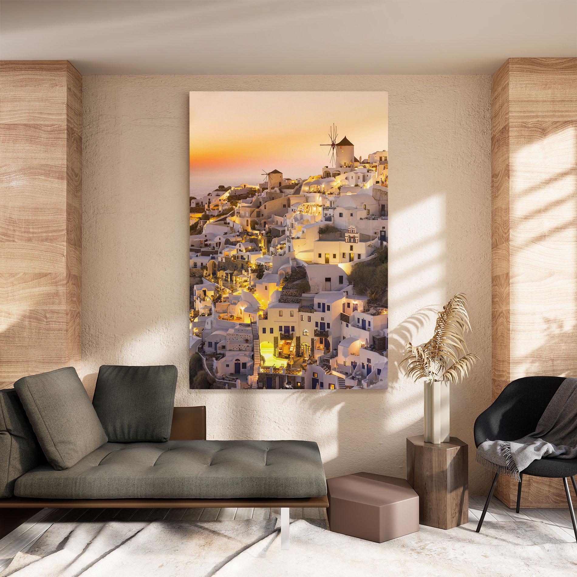 Leinwandbild Santorini Greece mockup 8