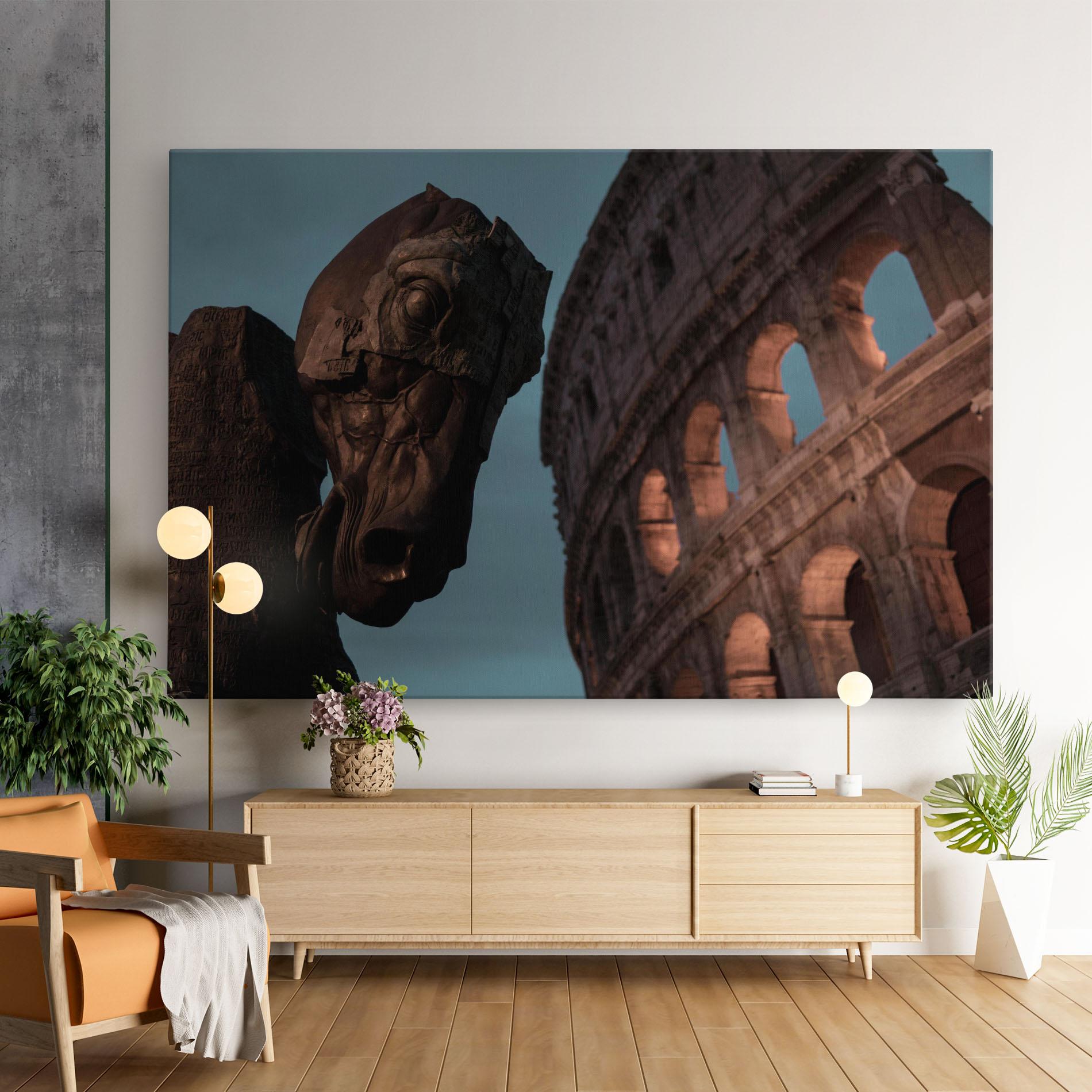 Leinwandbild Colosseum Horse mockup 9