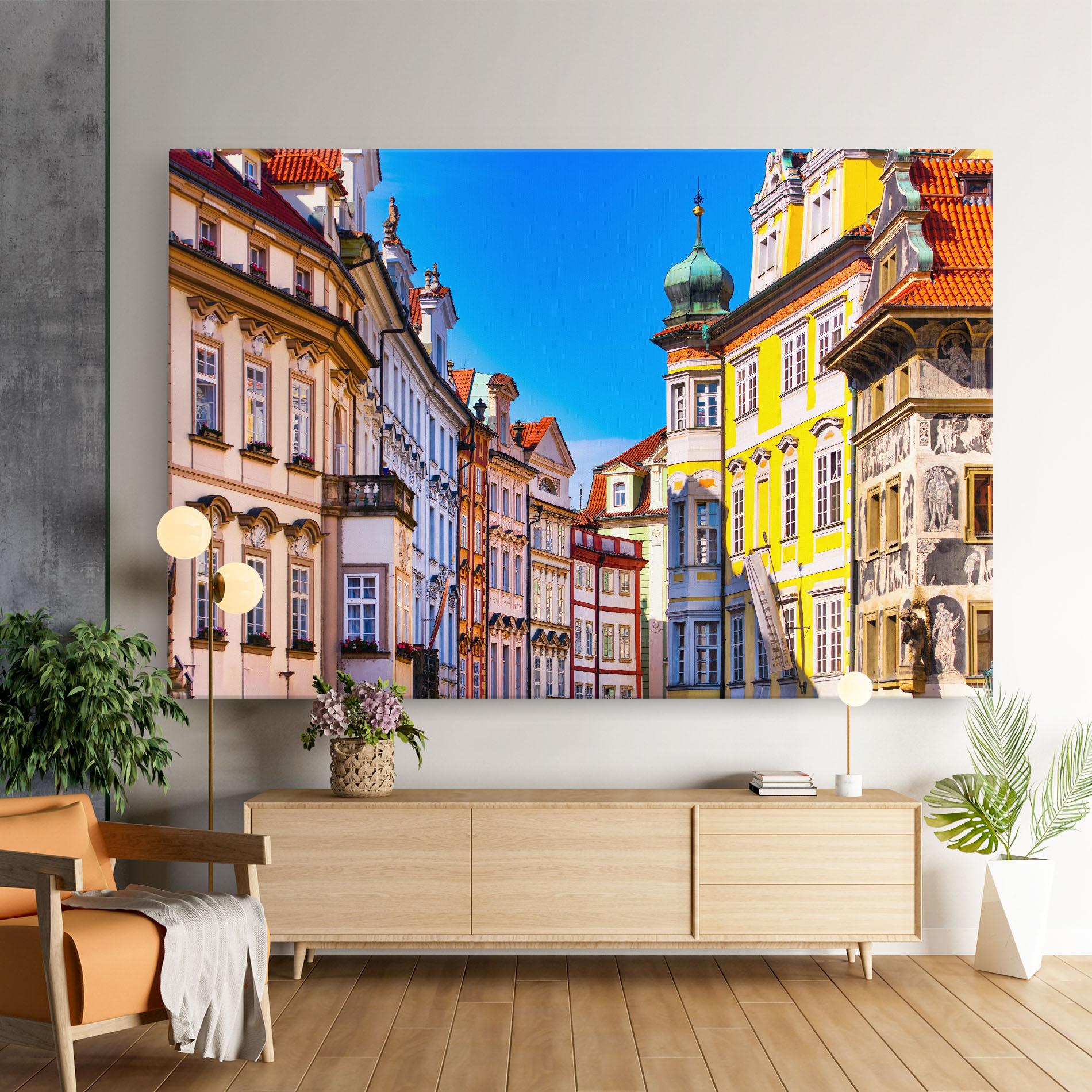 Leinwandbild Prague Buildings mockup 9