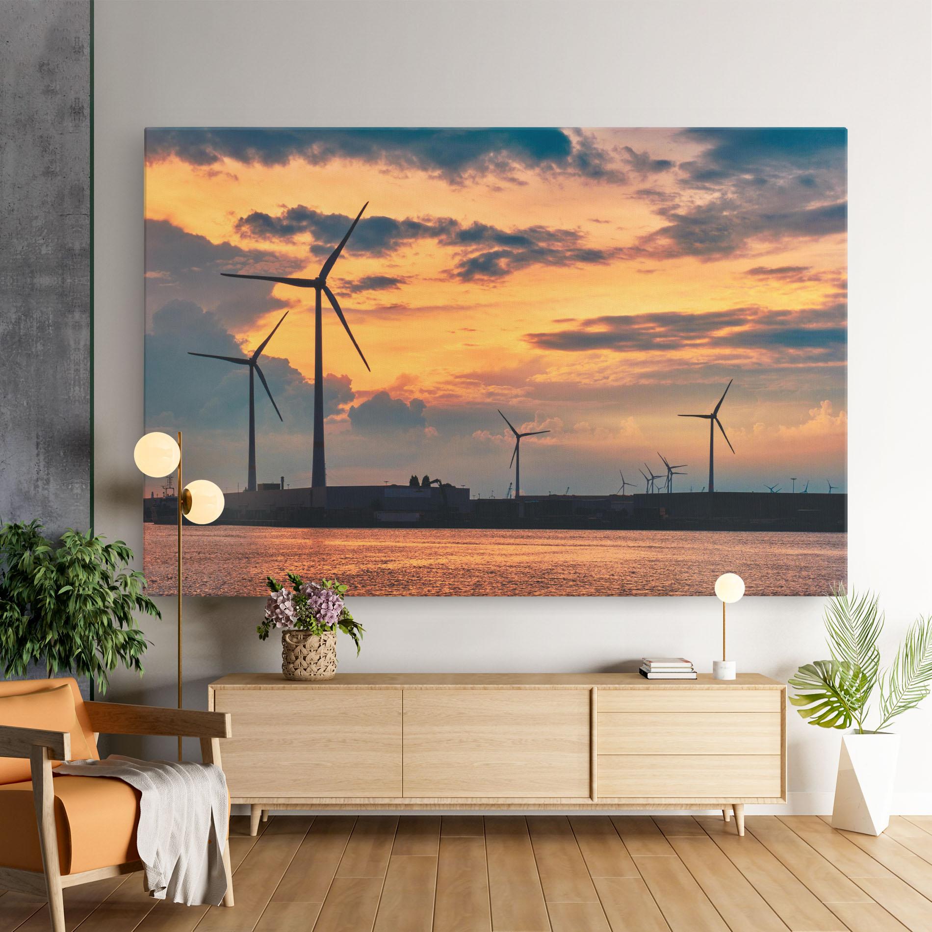 Leinwandbild Sunset Belgium mockup 9