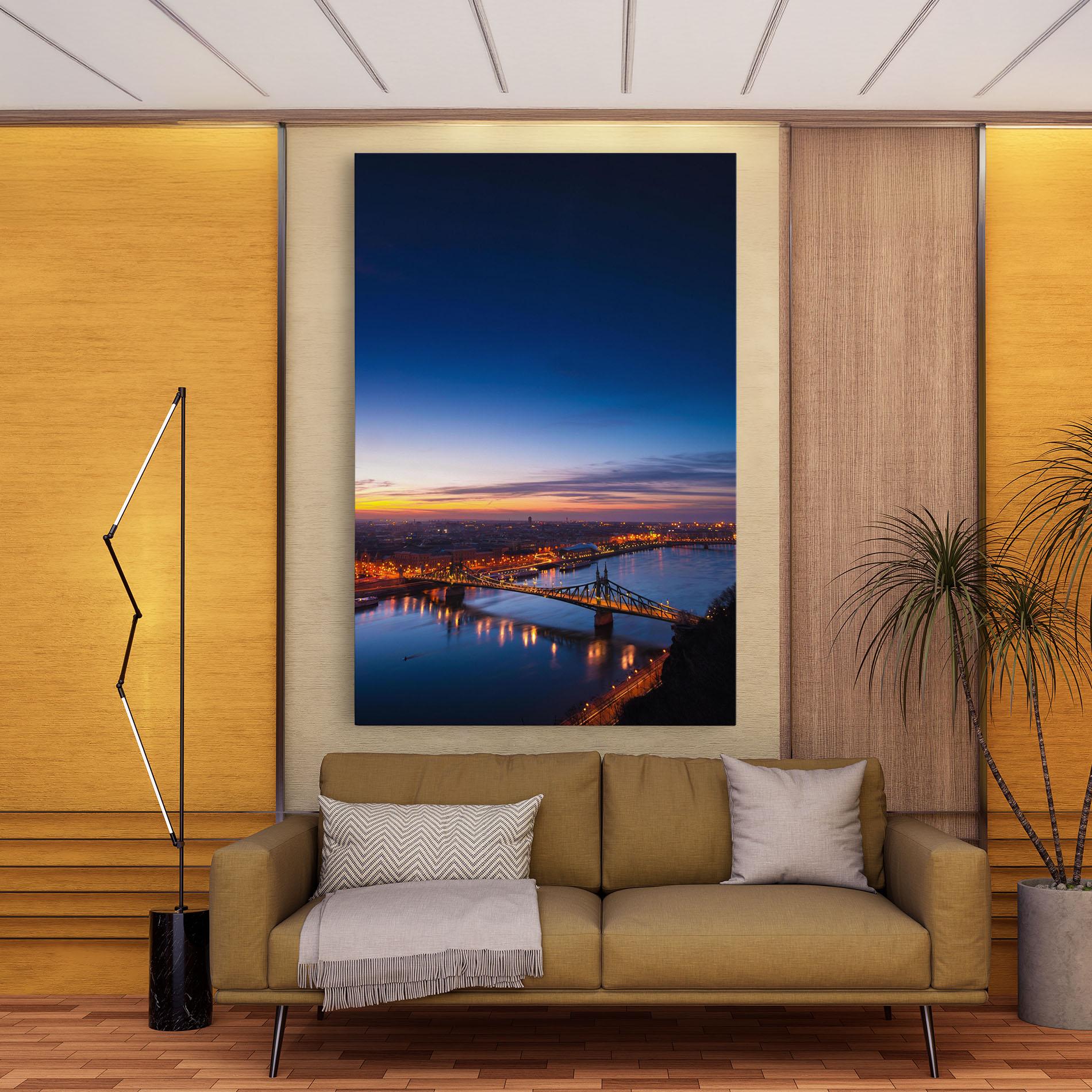 Leinwandbild Budapest Sunset mockup 9