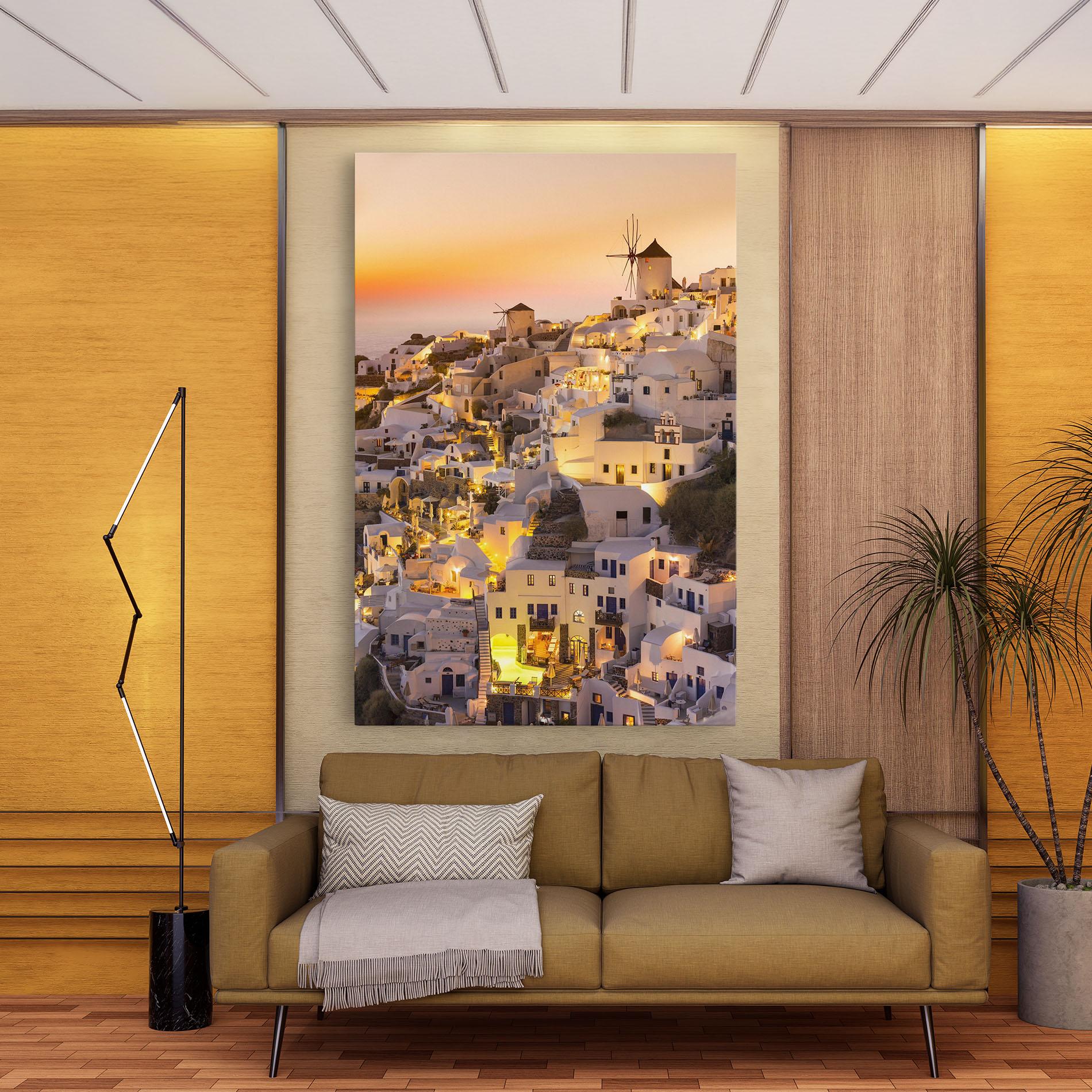 Leinwandbild Santorini Greece mockup 9