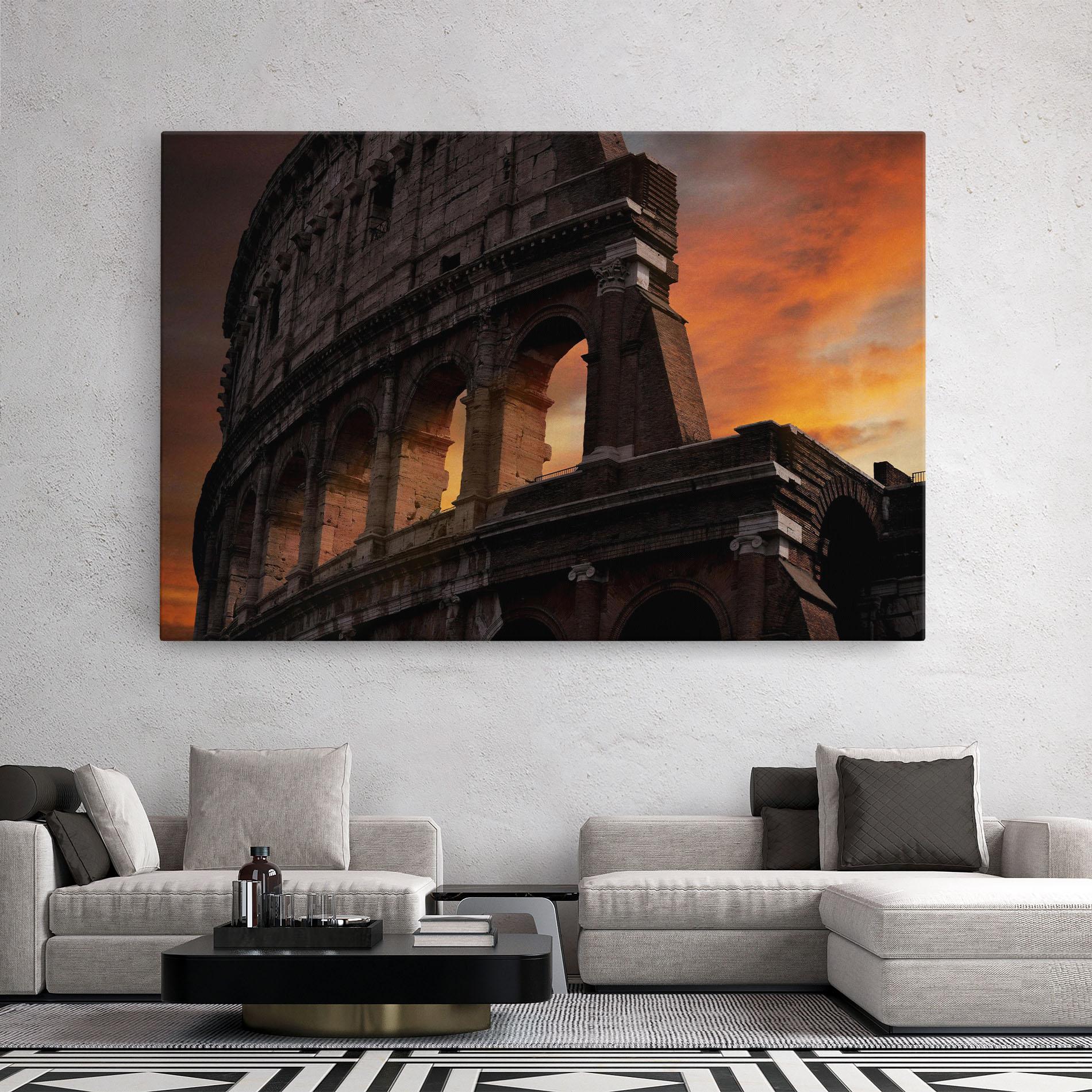 Leinwandbild Colosseum Sunset mockup 2